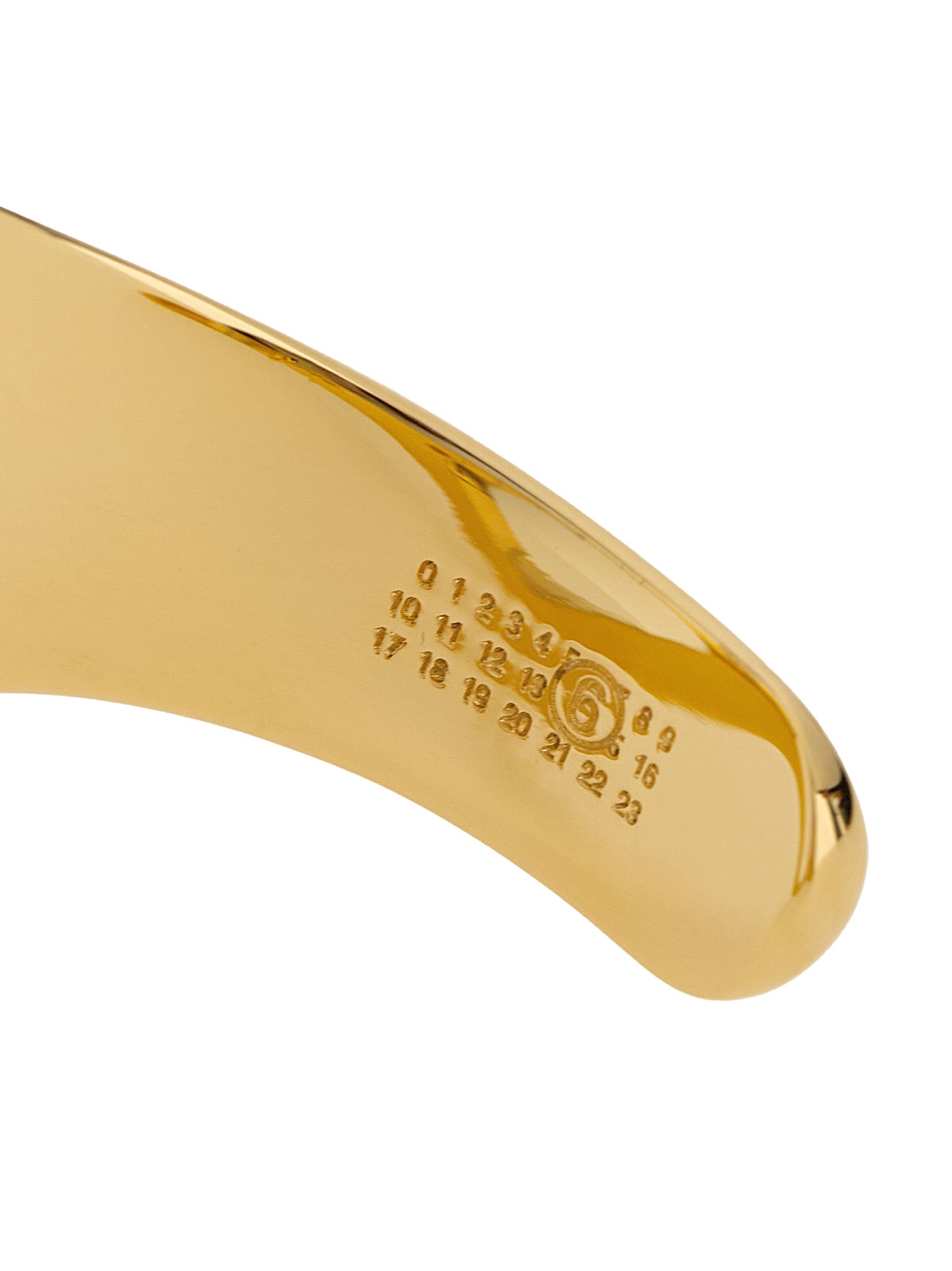 MM6 Maison Margiela Gold Brass Women's Bracelet