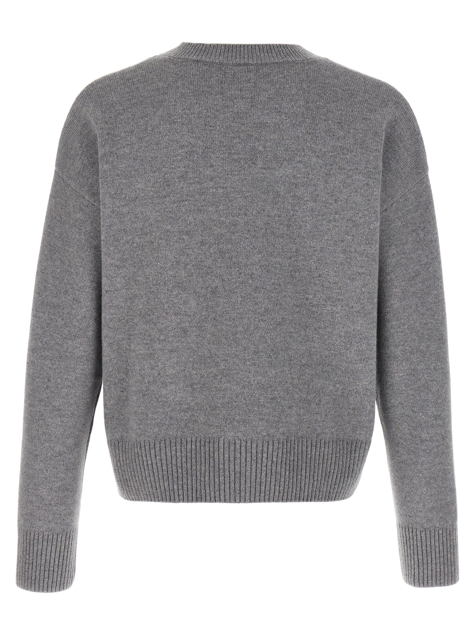 Ami Paris Gray Wool Men's Cardigan
