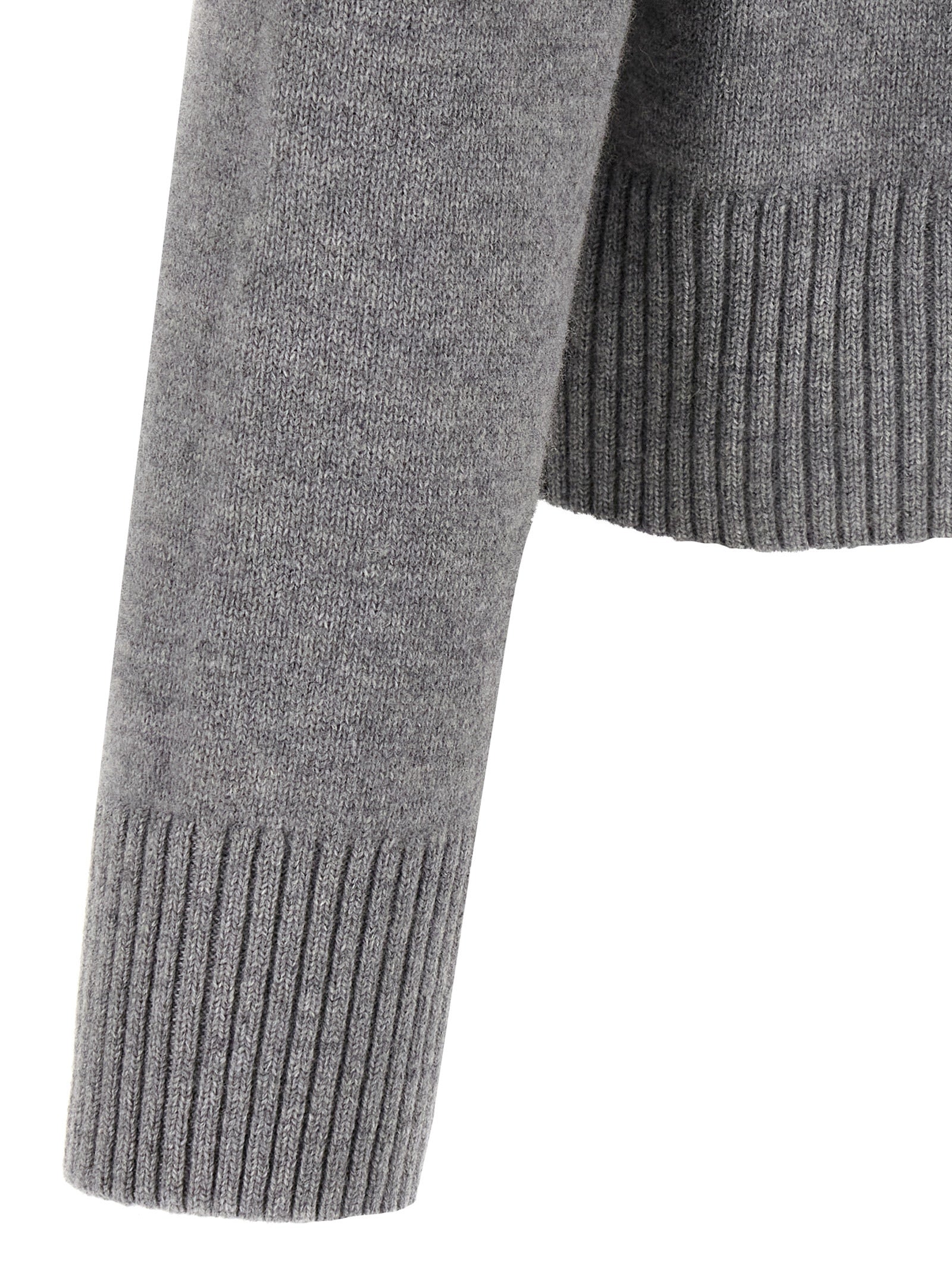 Ami Paris Gray Wool Men's Cardigan