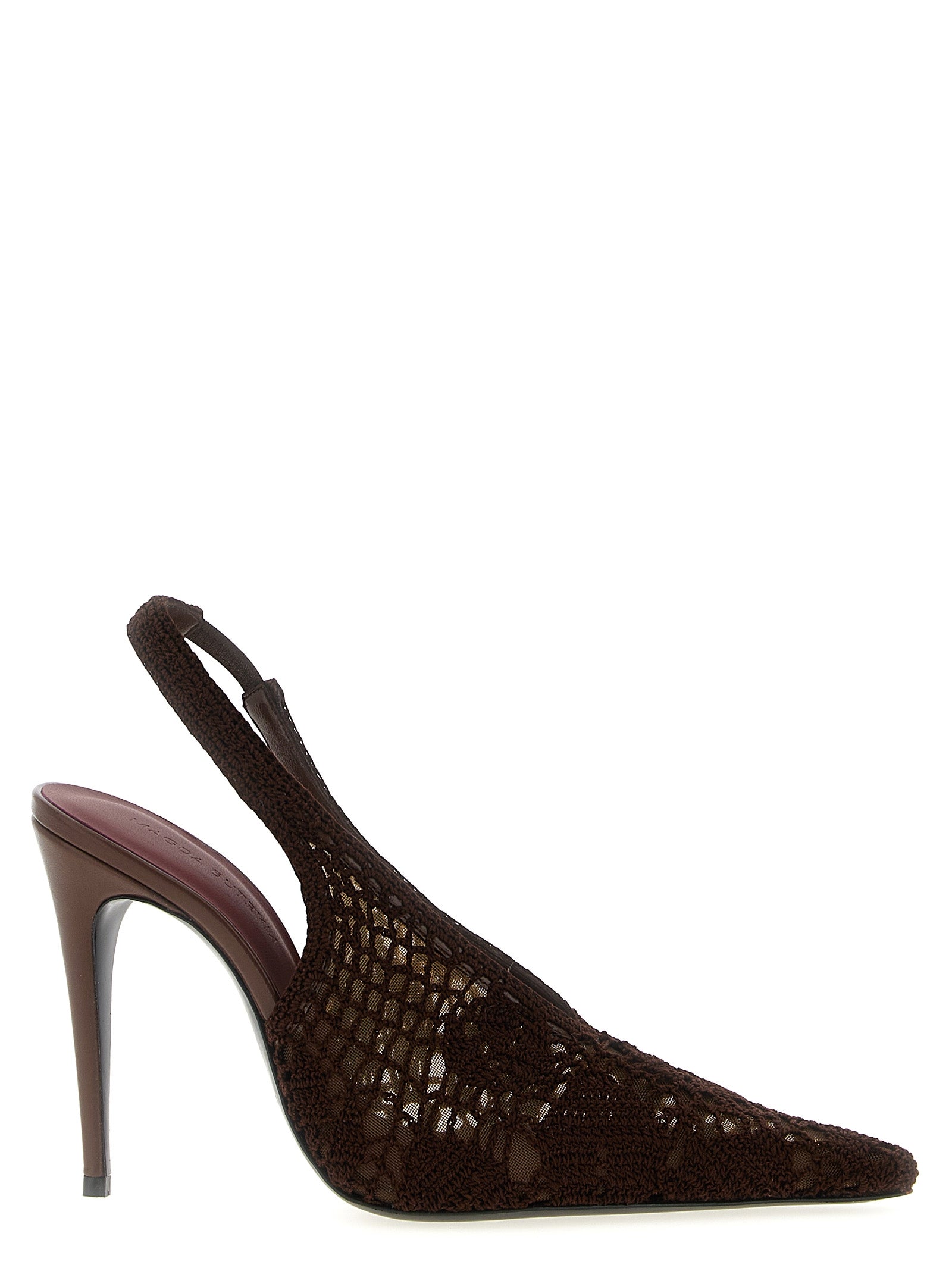 Magda Butrym Brown Cotton High Heel Women's Pumps