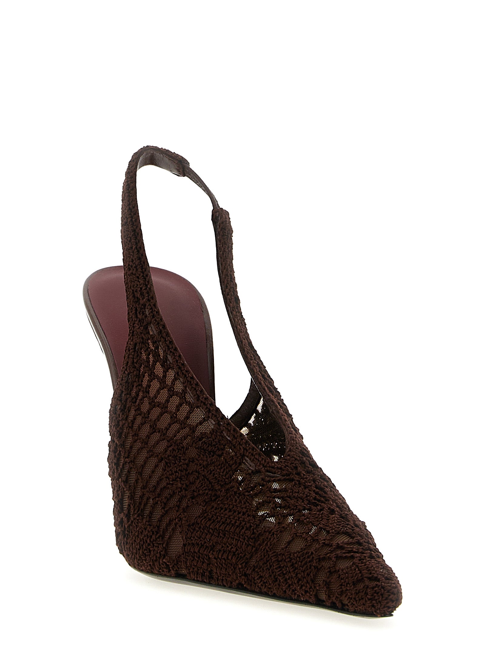 Magda Butrym Brown Cotton High Heel Women's Pumps