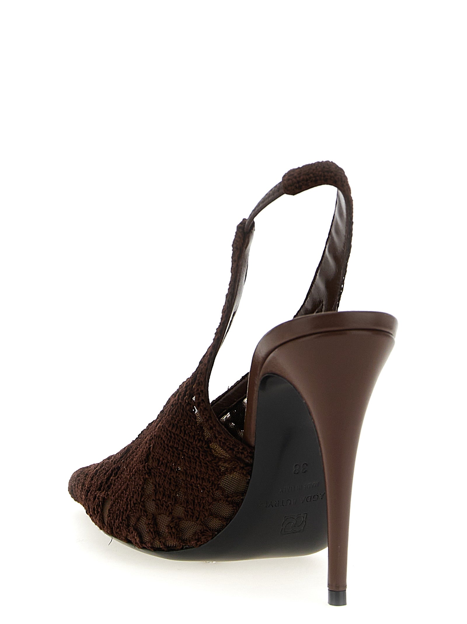 Magda Butrym Brown Cotton High Heel Women's Pumps