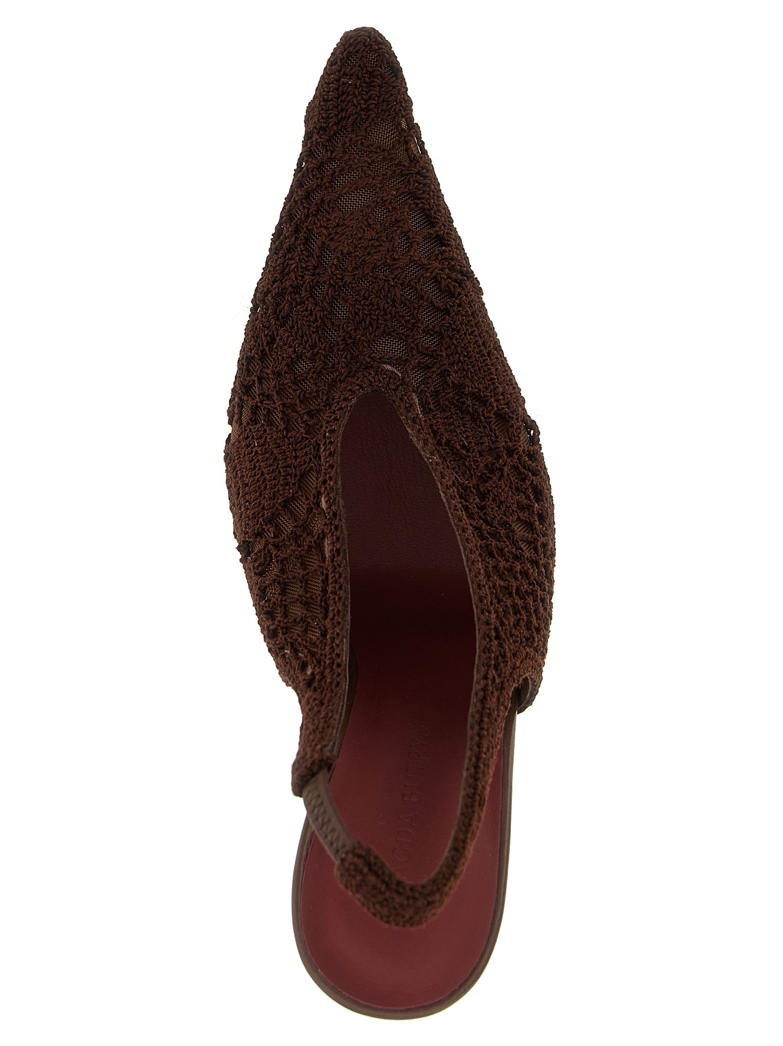 Magda Butrym Brown Cotton High Heel Women's Pumps