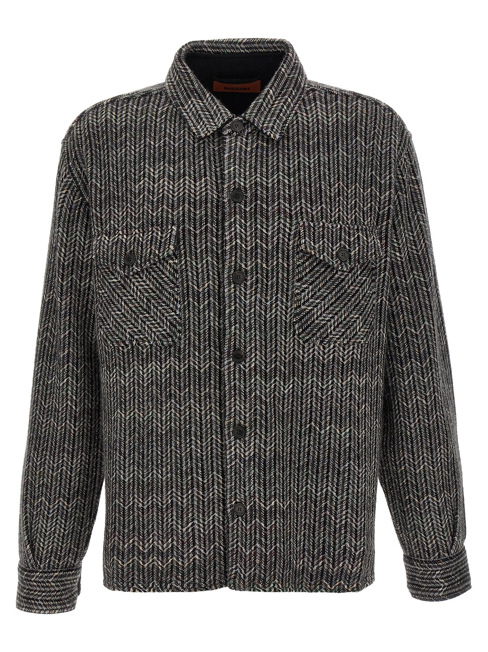 Missoni Gray Wool Men's Blouse