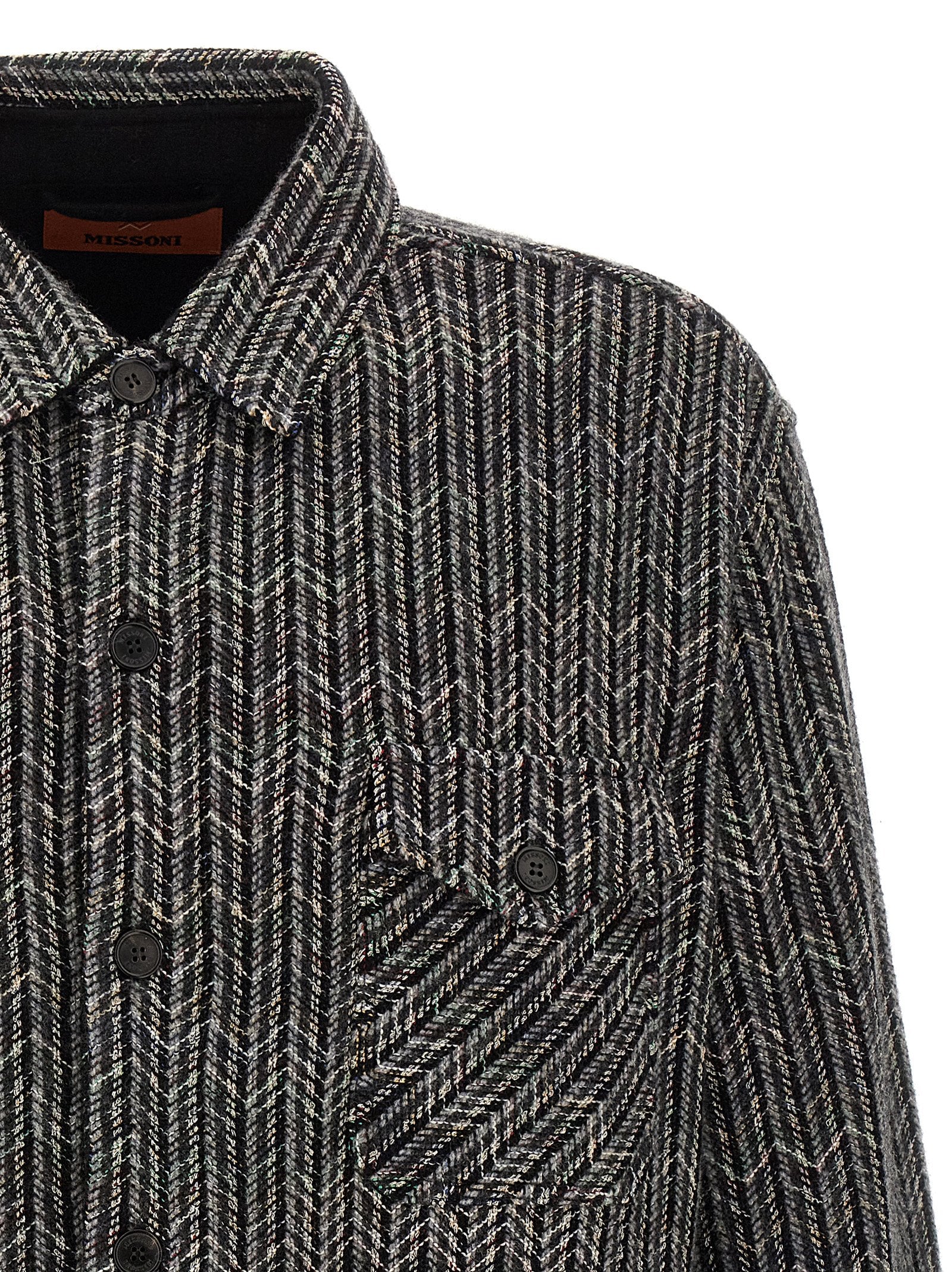 Missoni Gray Wool Men's Blouse