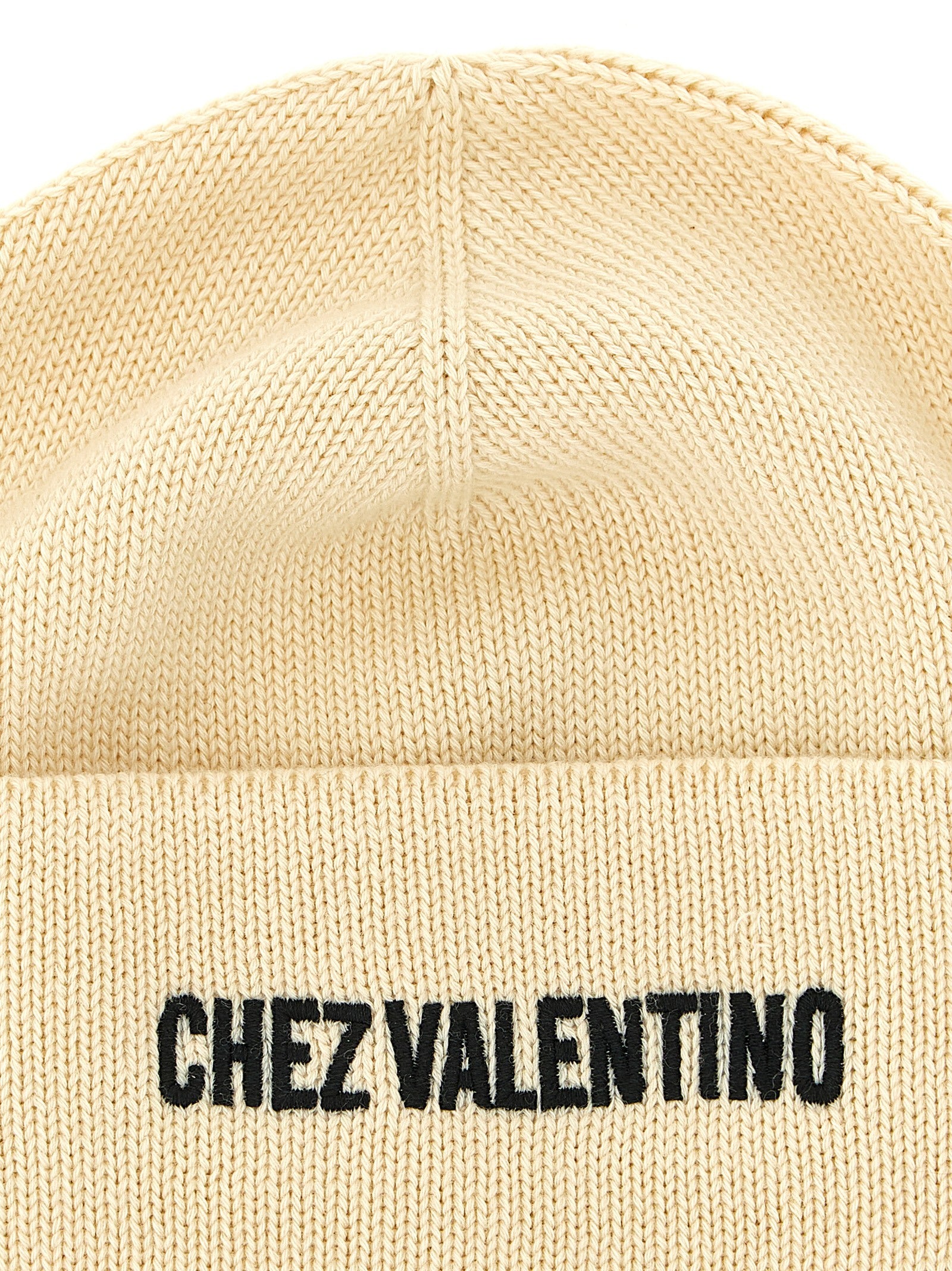 Valentino Garavani Beige Cotton Men's Beanie
