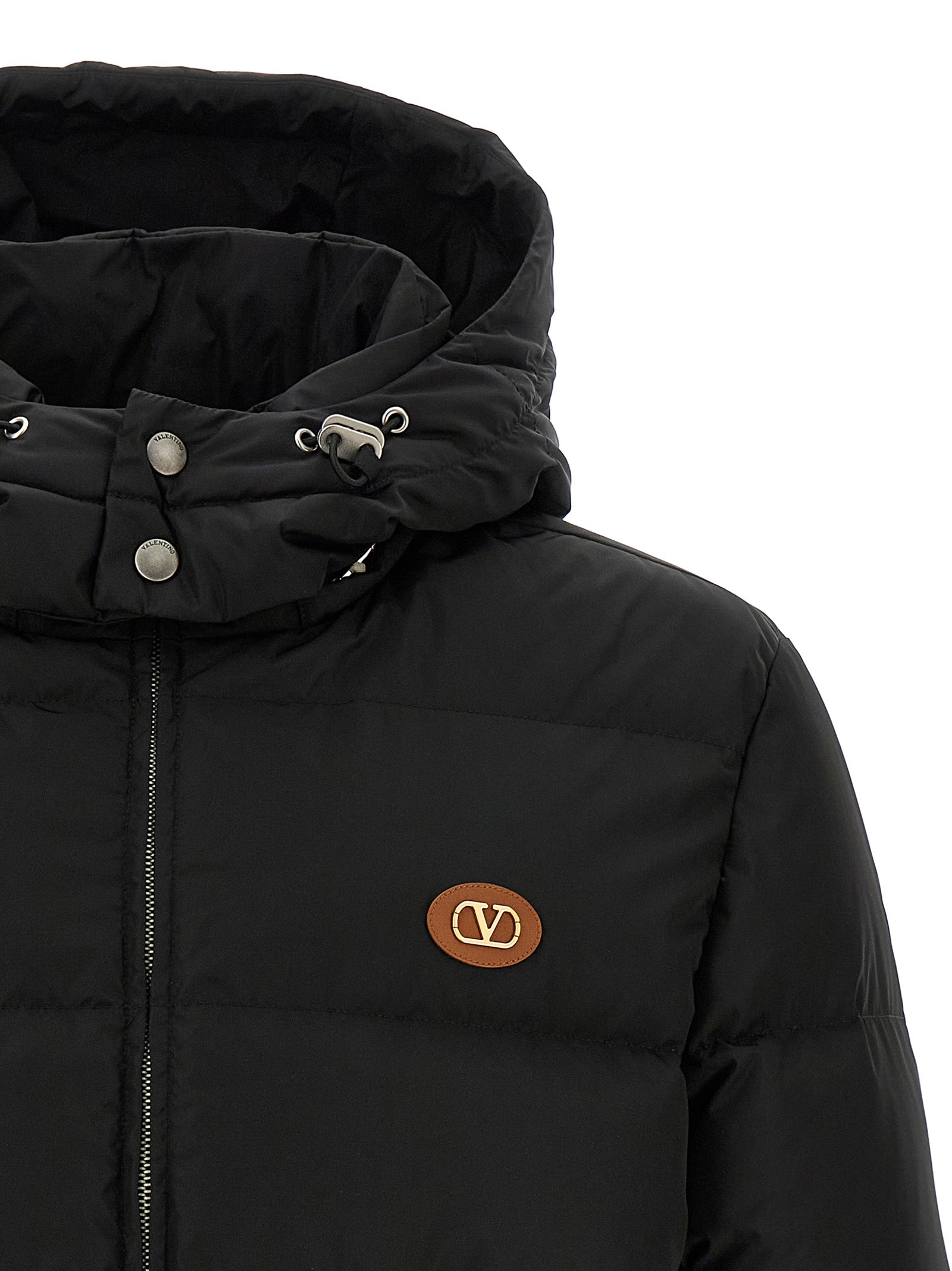 Valentino Garavani Black Polyamide Full-Length Men's Jacket