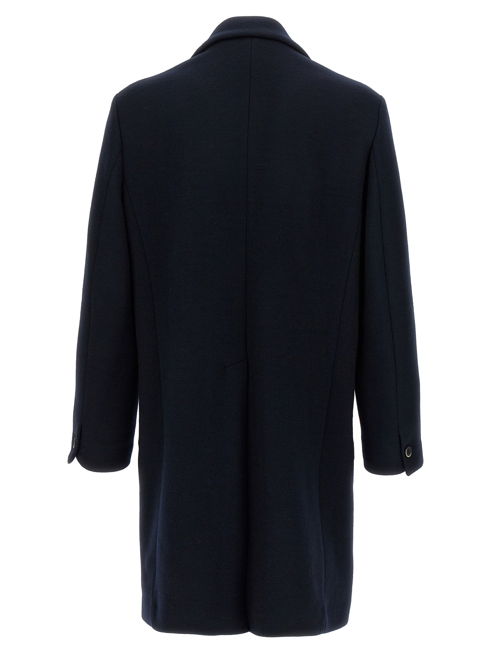 BARENA Black Virgin Wool Men's Coat
