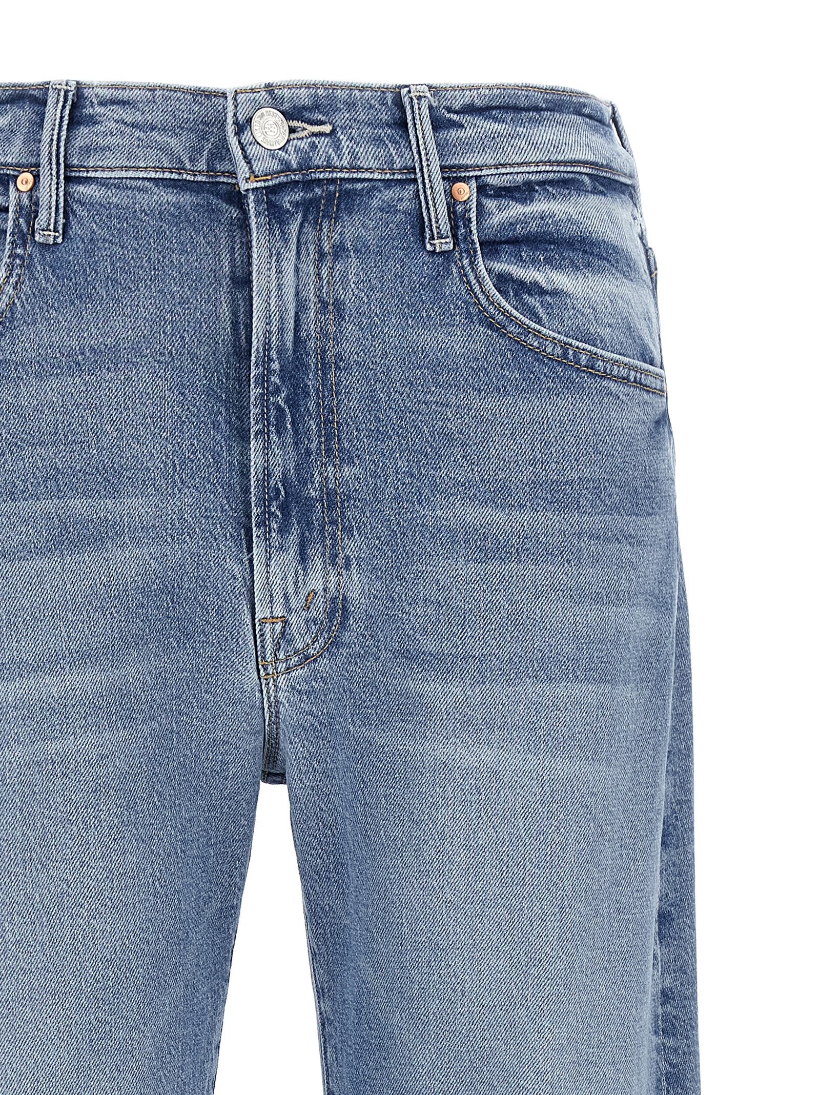 Mother Denim Blue Cotton High-Waisted Women's Jean