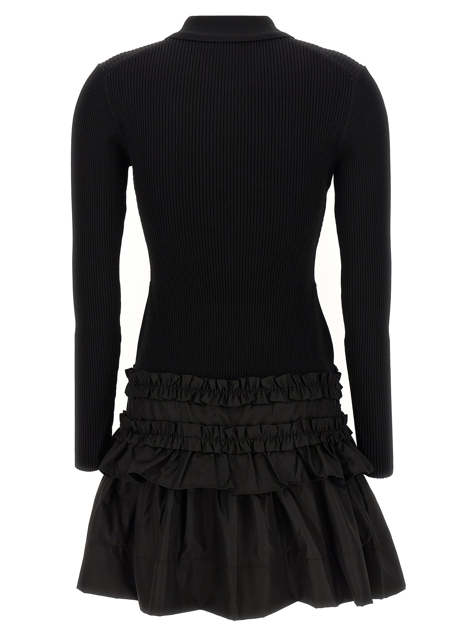 Ganni Black Viscose Short Women's Dress