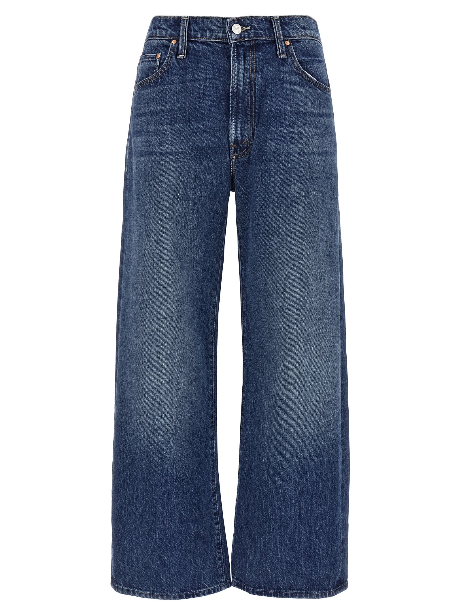 Mother Denim Blue Cotton Flared Women's Jeans
