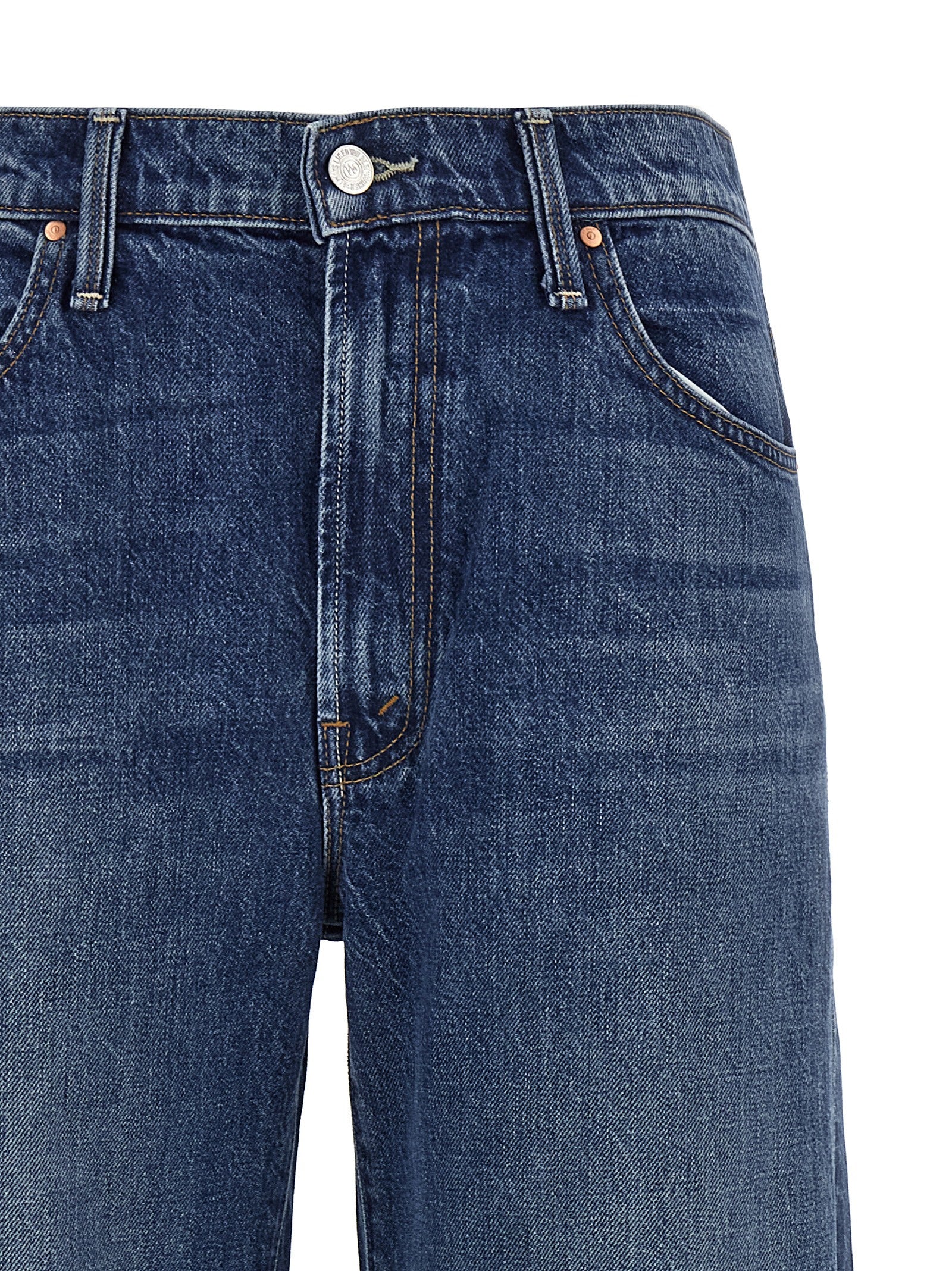 Mother Denim Blue Cotton Flared Women's Jeans