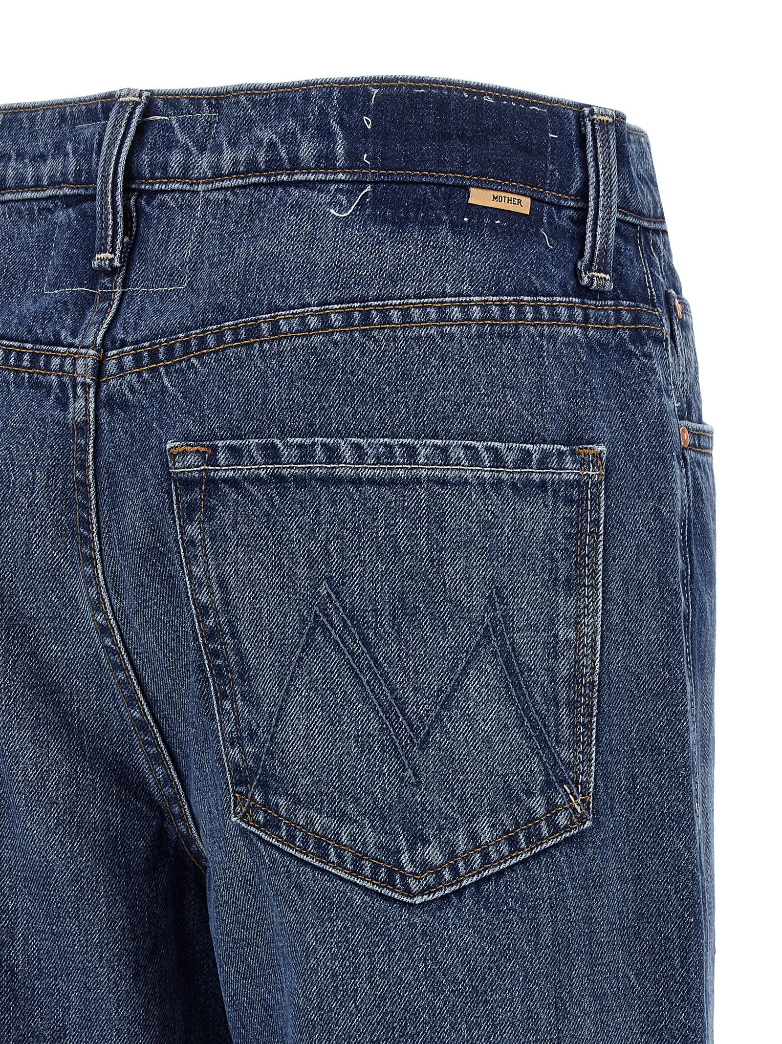 Mother Denim Blue Cotton Flared Women's Jeans