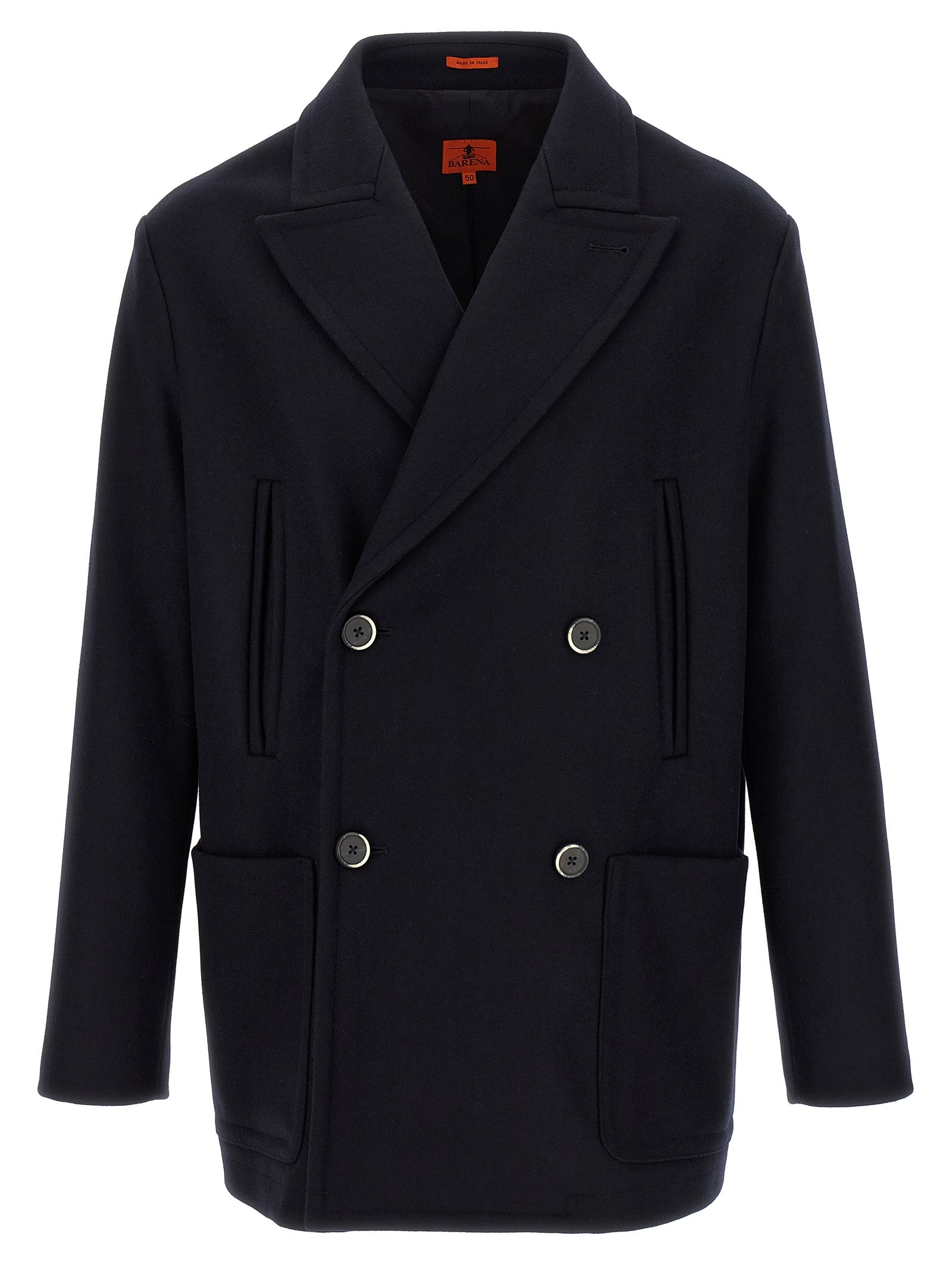 BARENA Blue Wool Men's Coat