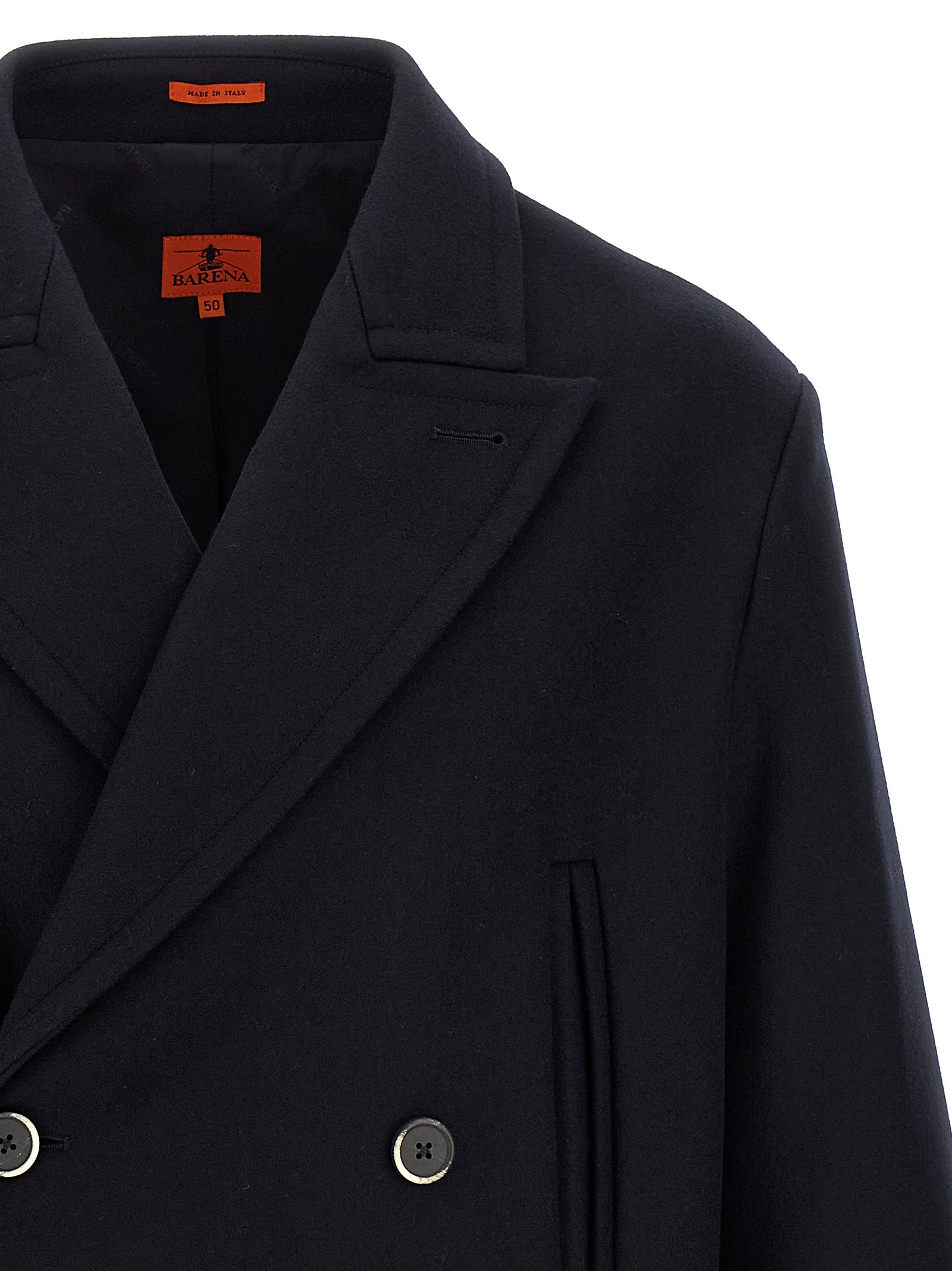BARENA Blue Wool Men's Coat