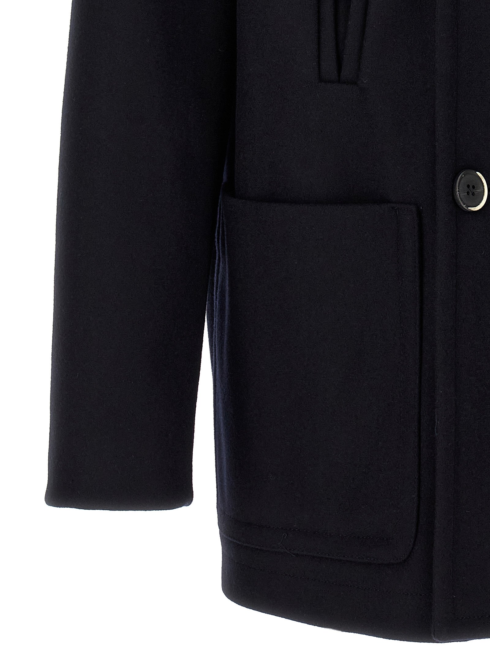 BARENA Blue Wool Men's Coat