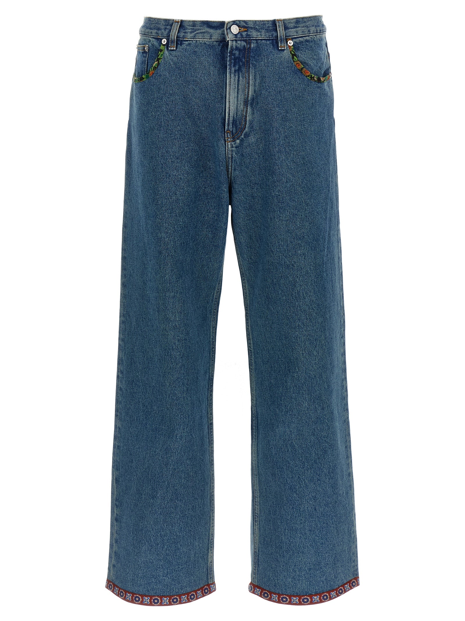 Valentino Garavani Blue Polyamide Straight-Leg Men's Jeans