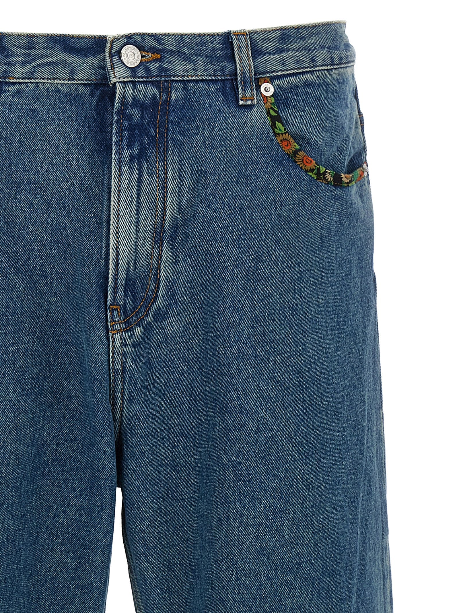 Valentino Garavani Blue Polyamide Straight-Leg Men's Jeans