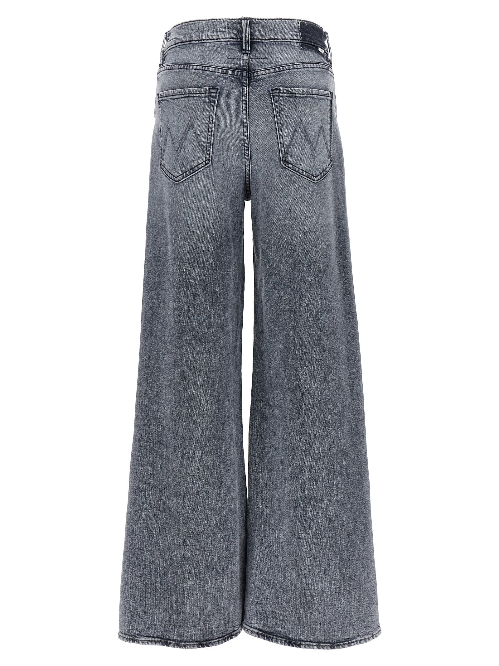 Mother Denim Gray Cotton Relaxed Fit Women's Jeans