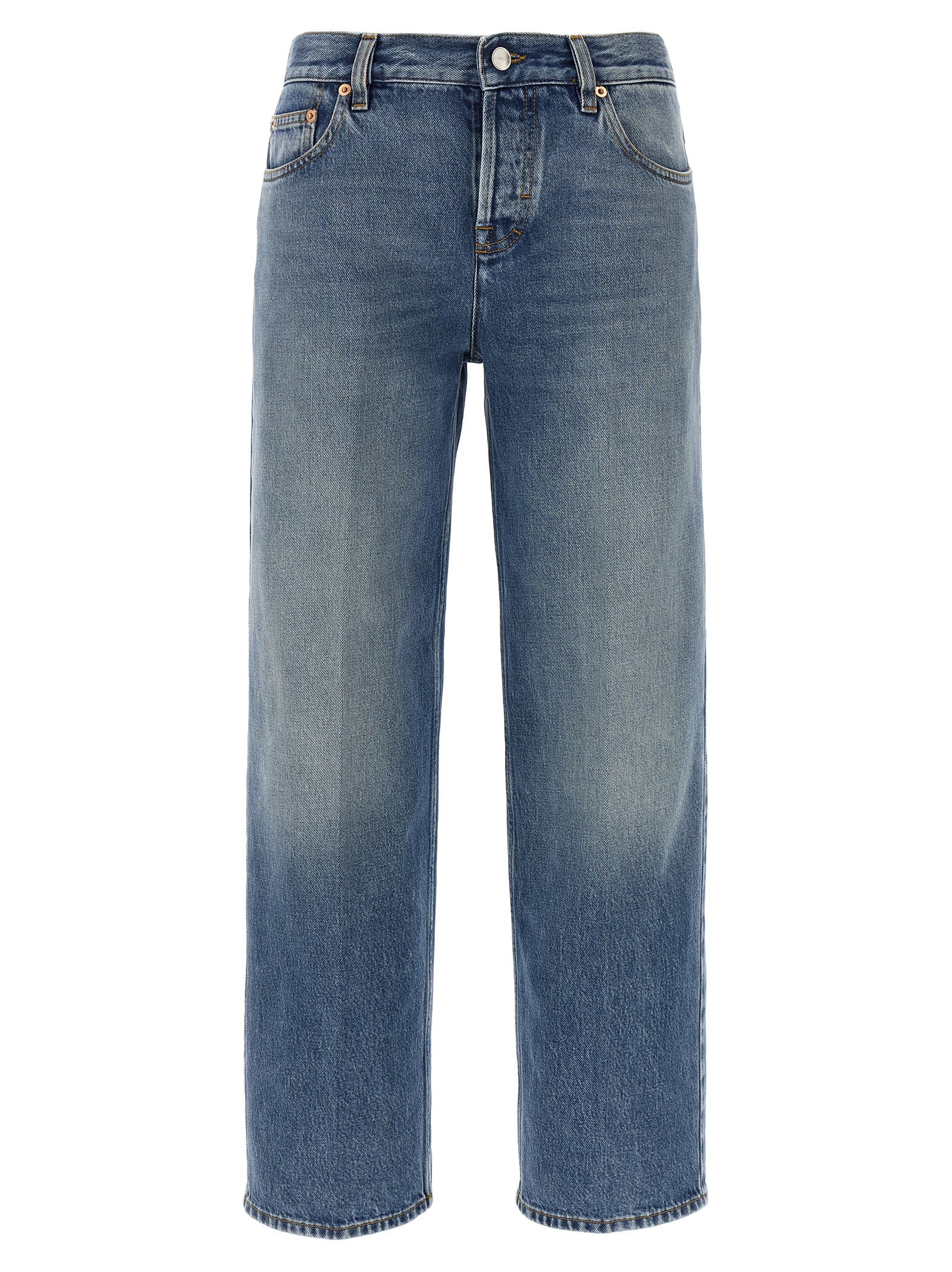 Gucci Blue Cotton Straight-Leg Women's Jeans
