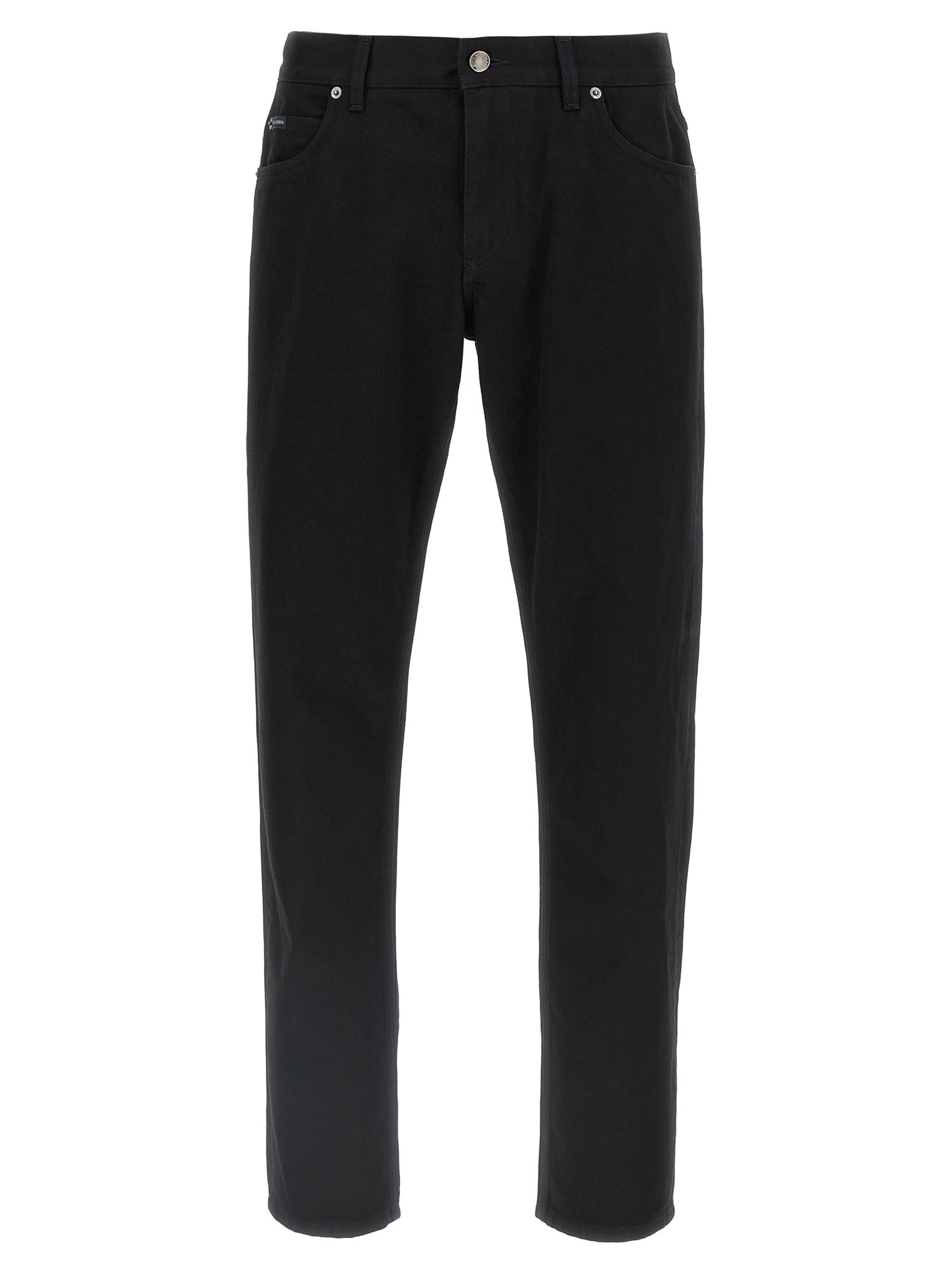 Dolce & Gabbana Black Cotton Straight-Leg Men's Jeans