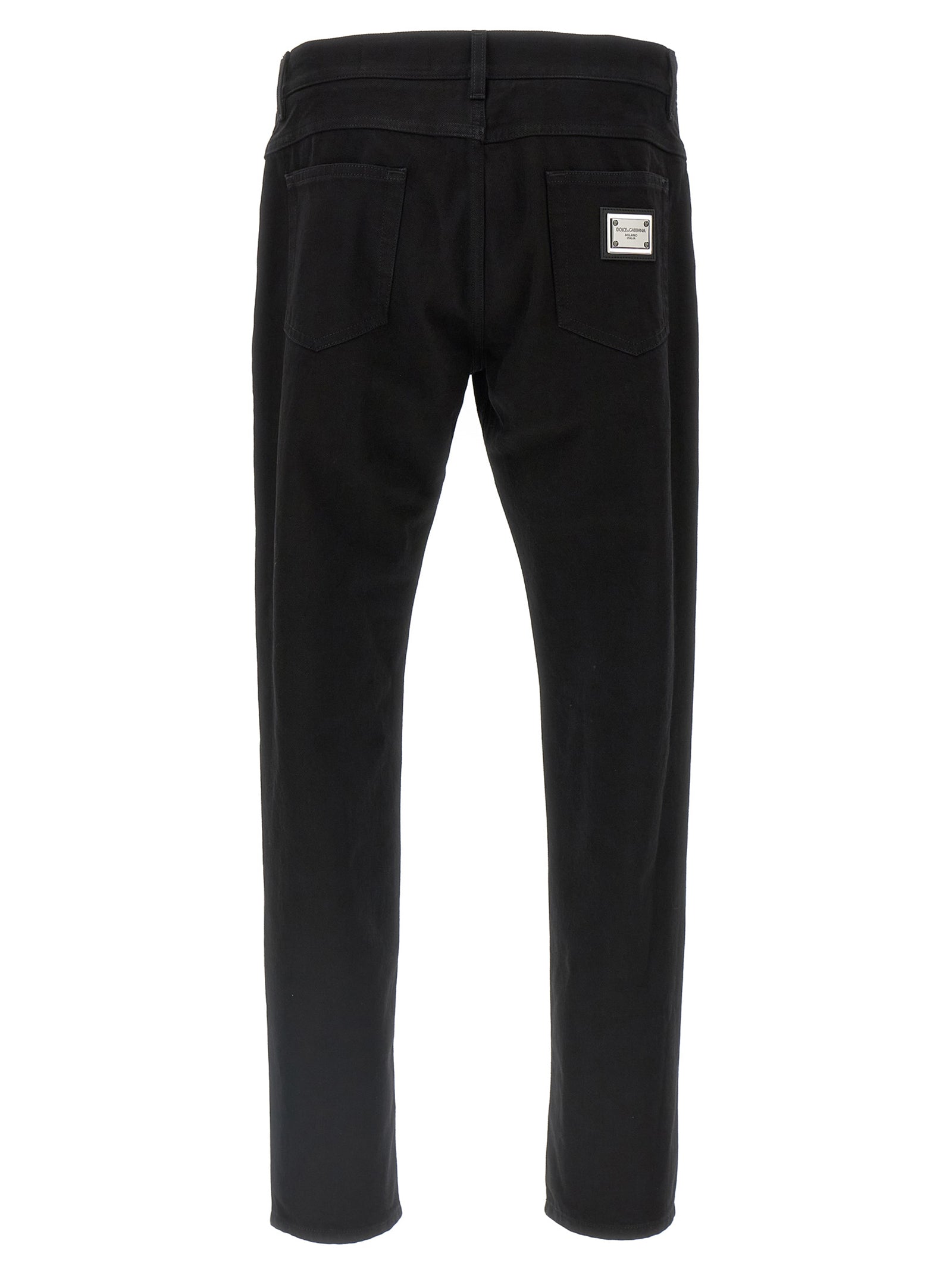 Dolce & Gabbana Black Cotton Straight-Leg Men's Jeans