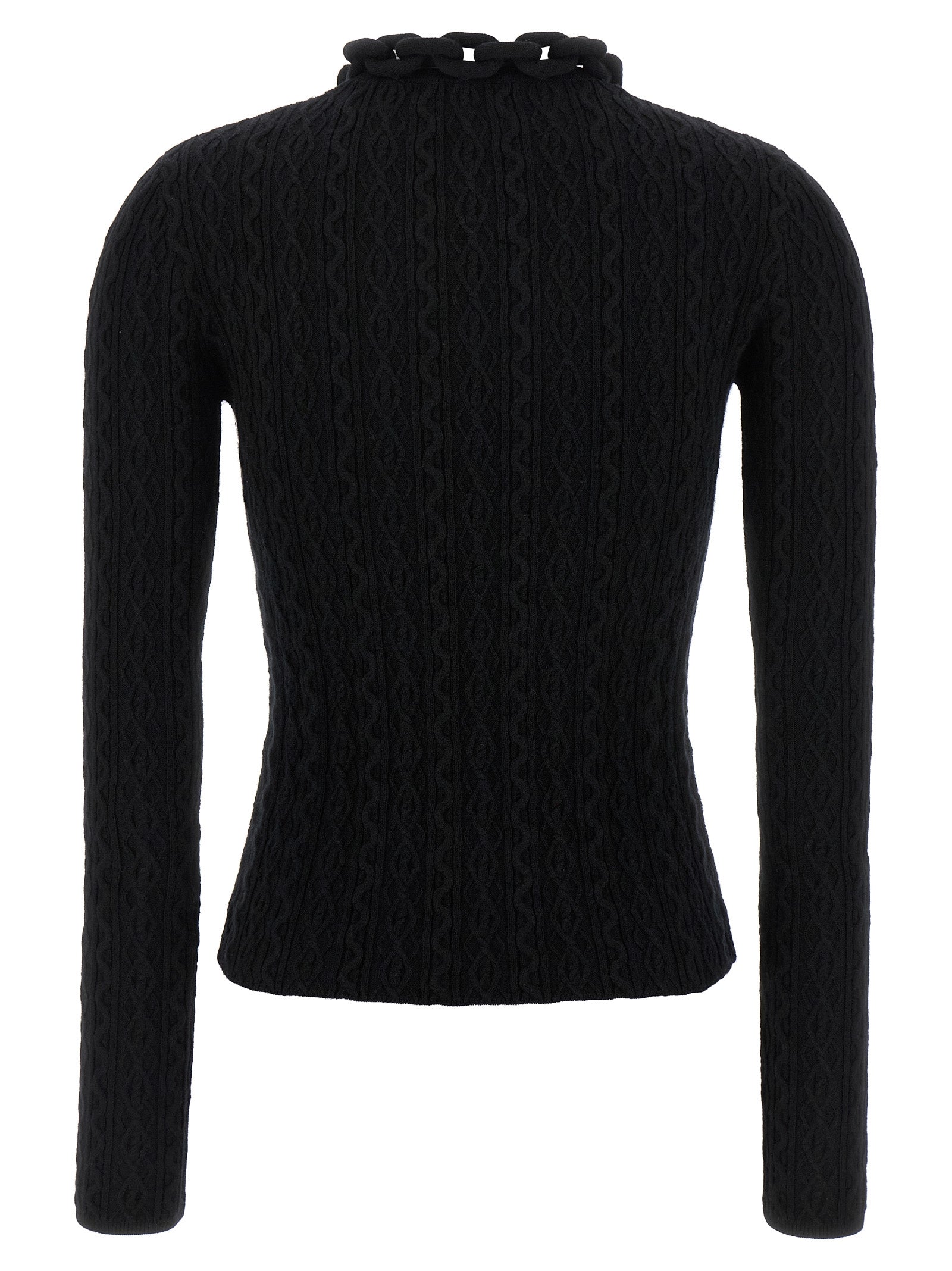 Paco Rabanne Black Wool Women's Cardigan