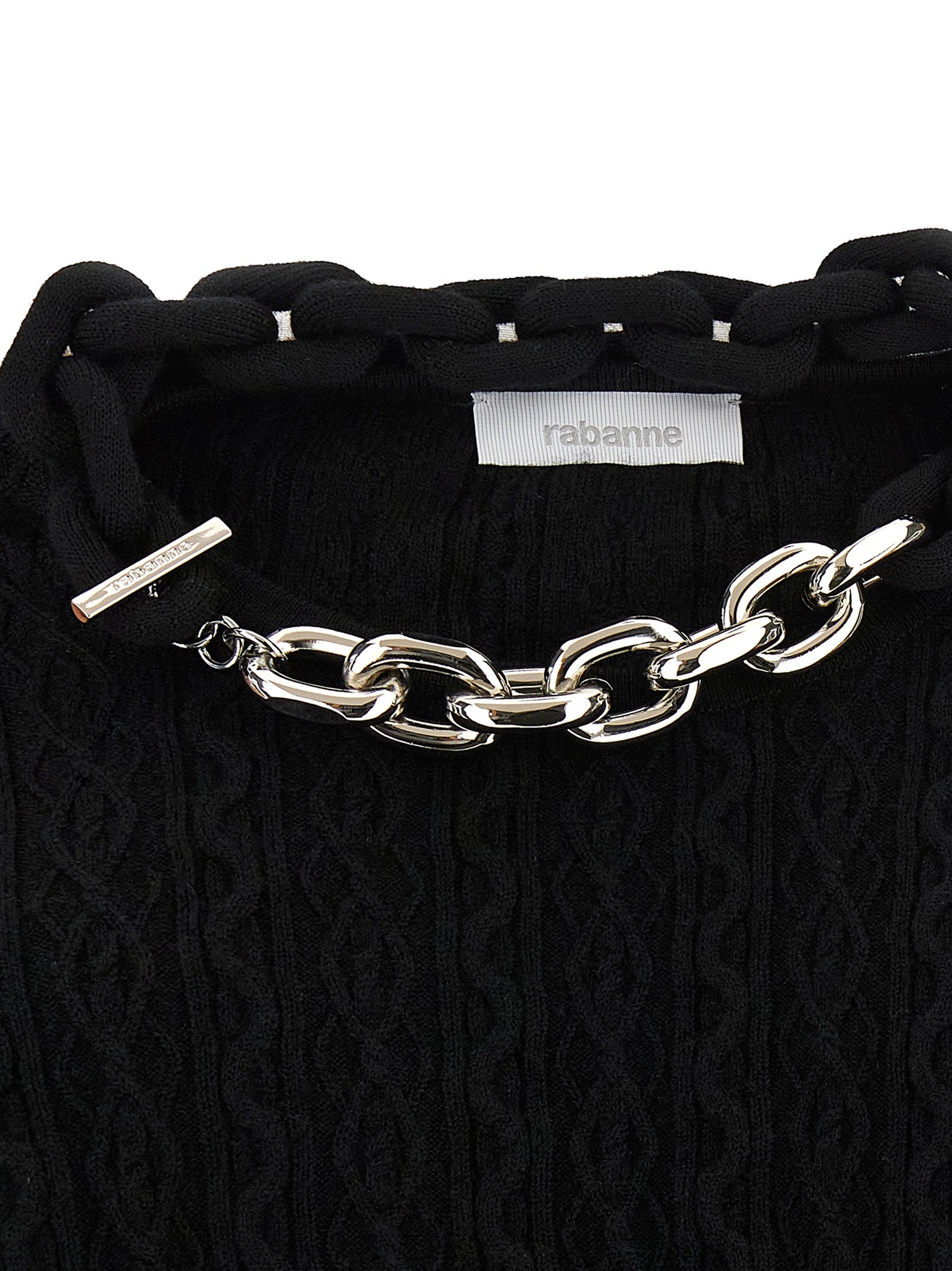 Paco Rabanne Black Wool Women's Cardigan