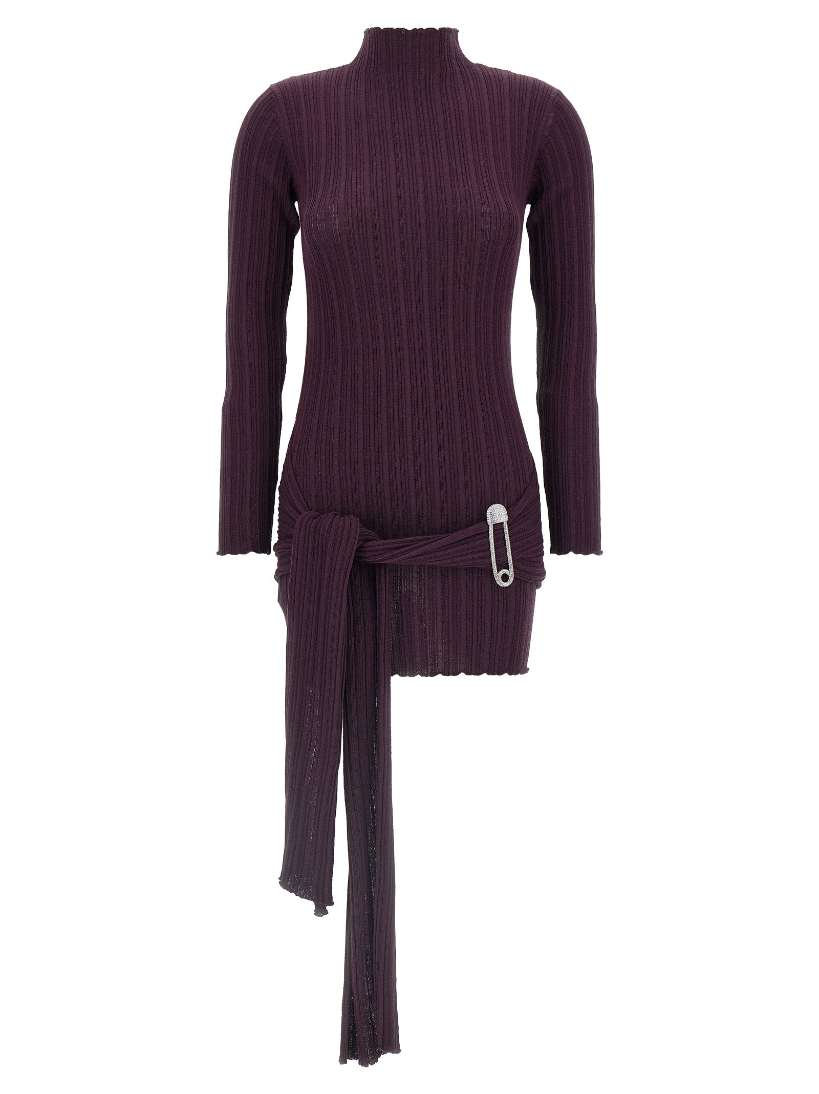 Giuseppe Di Morabito Purple Wool Short Women's Dress