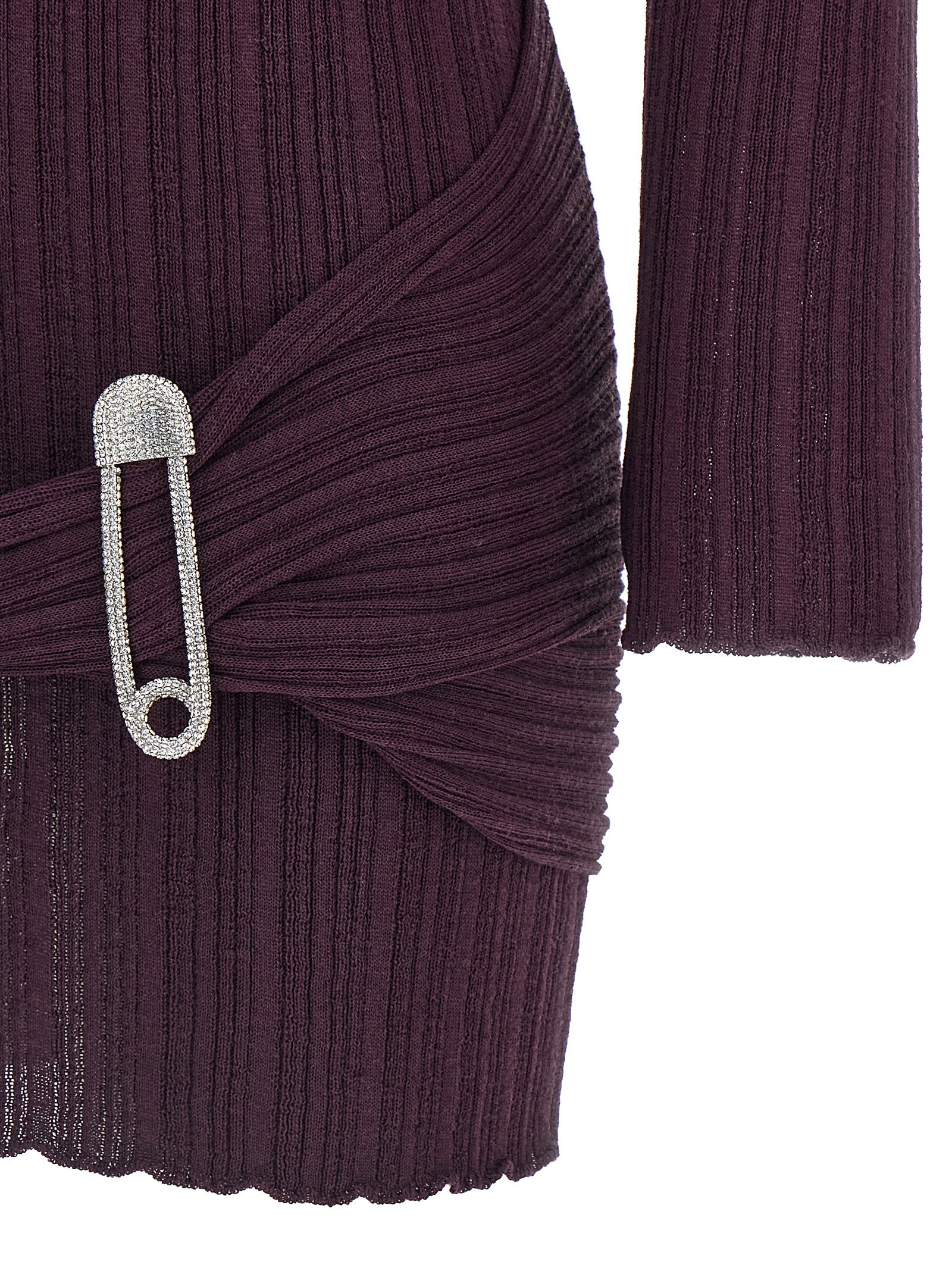 Giuseppe Di Morabito Purple Wool Short Women's Dress
