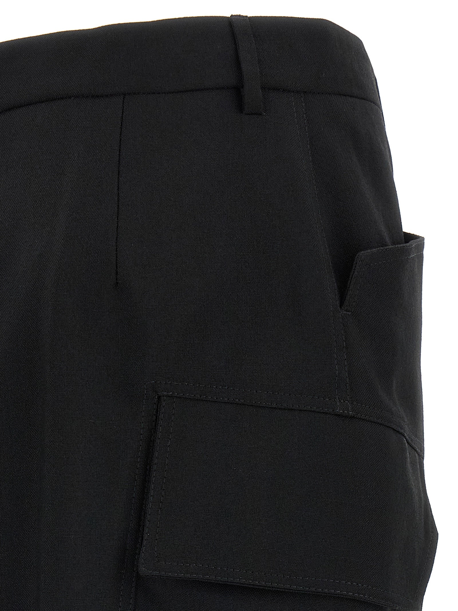 Rick Owens Black Wool Midi Women's Skirt