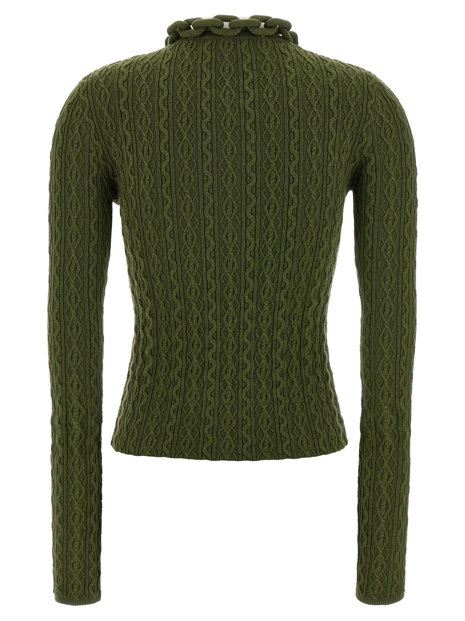 Paco Rabanne Bicolor Wool Women's Cardigan