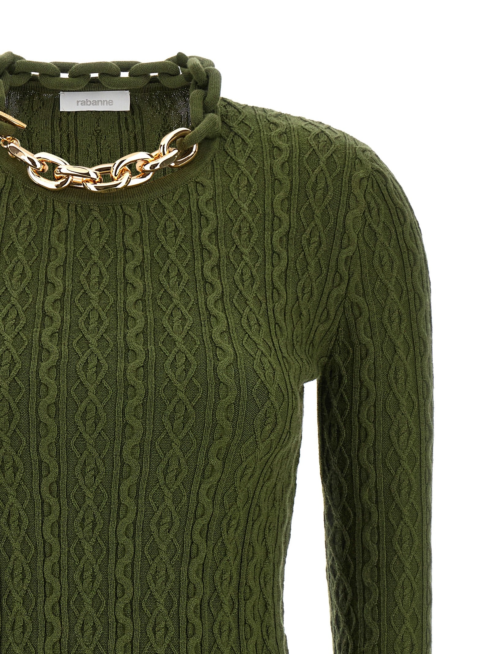 Paco Rabanne Bicolor Wool Women's Cardigan
