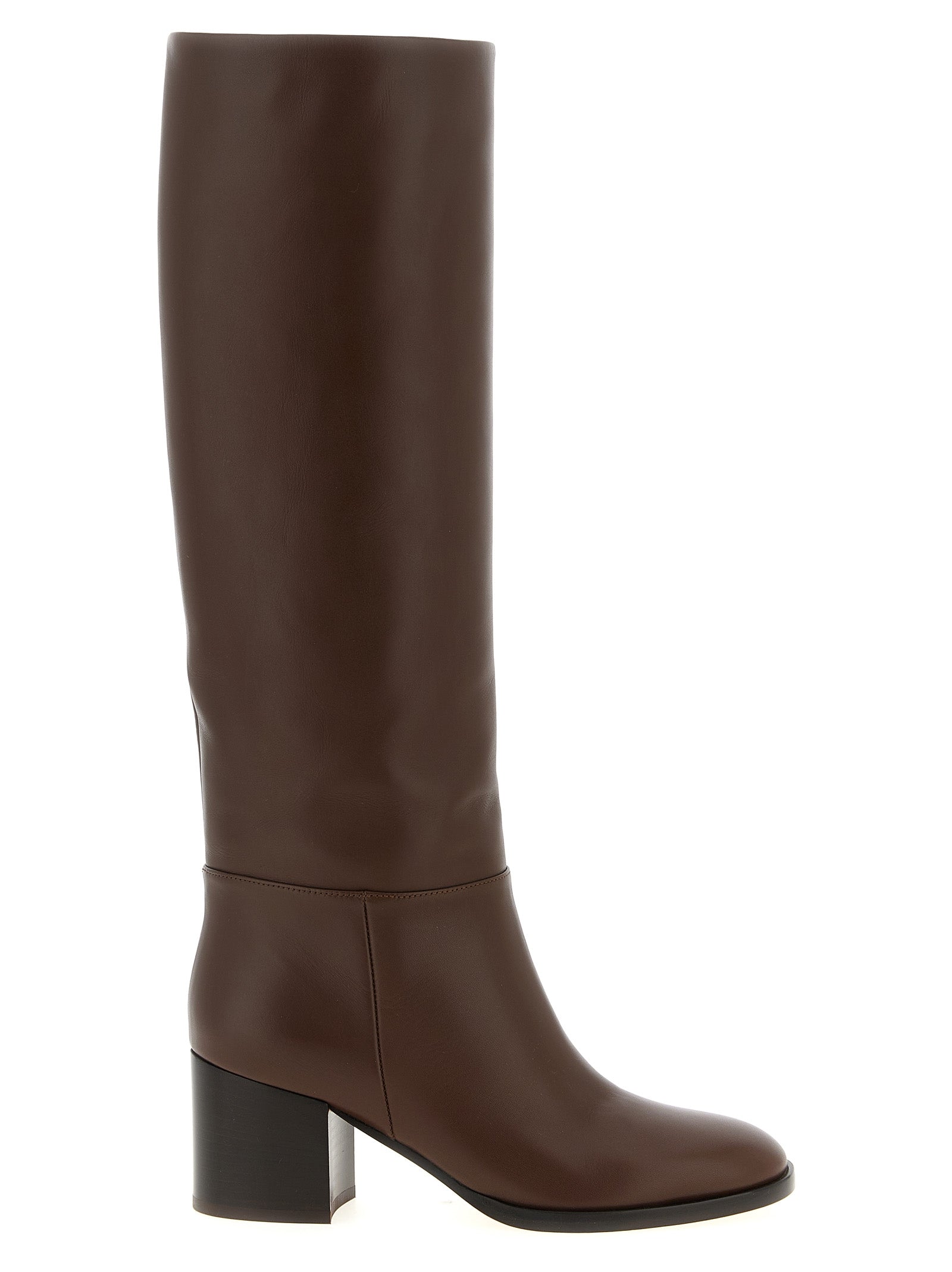 Gianvito Rossi Brown Calfskin Over The Women's Knee