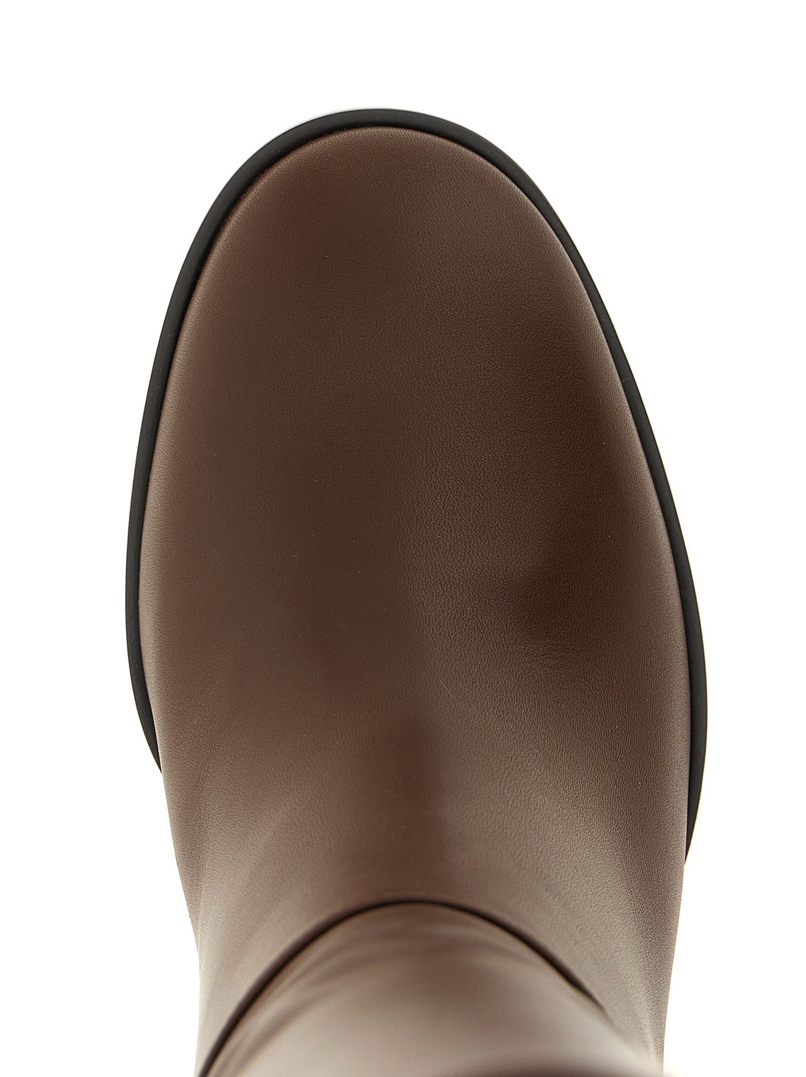 Gianvito Rossi Brown Calfskin Over The Women's Knee