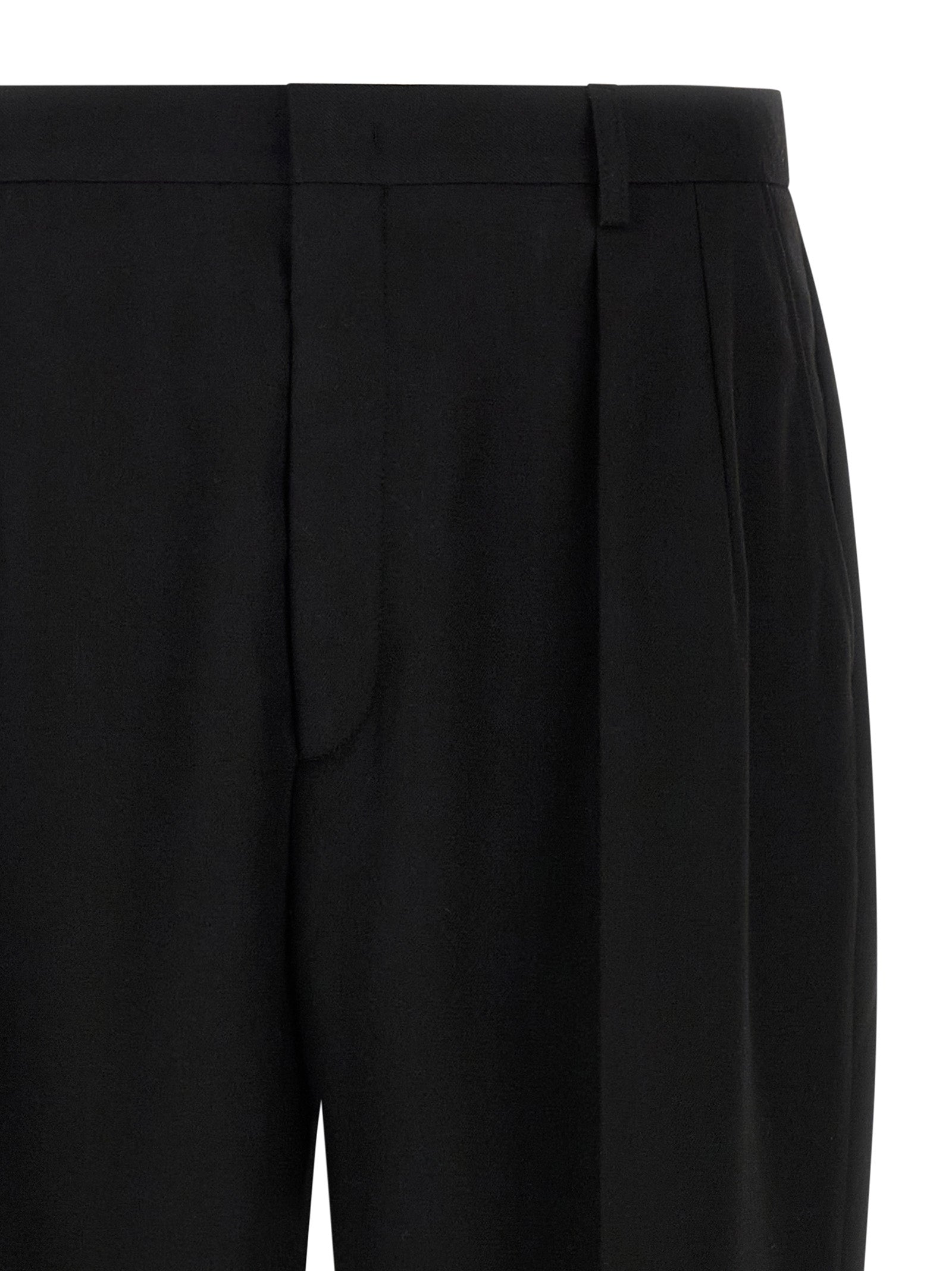 CELLAR DOOR Black Polyester Dress Men's Pants