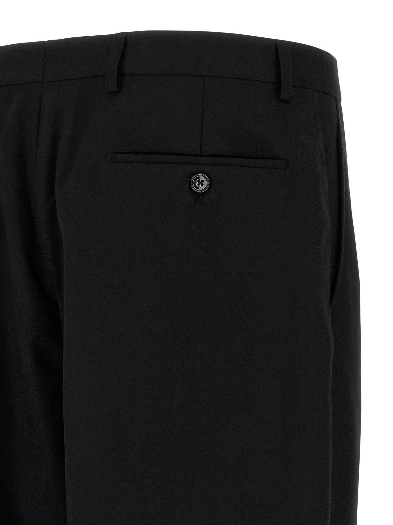 CELLAR DOOR Black Polyester Dress Men's Pants
