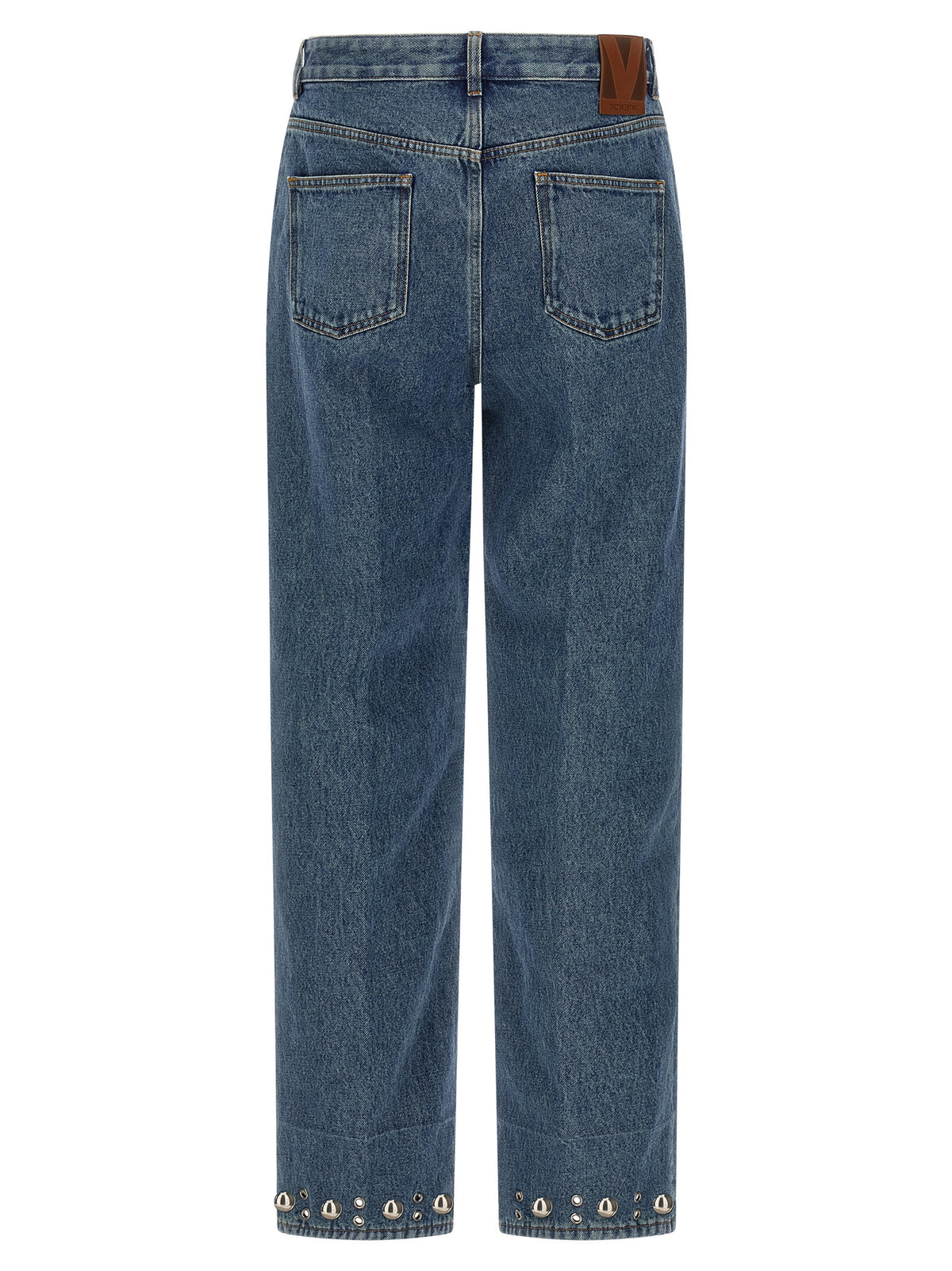 Valentino Garavani Blue Cotton Straight-Leg Men's Jeans