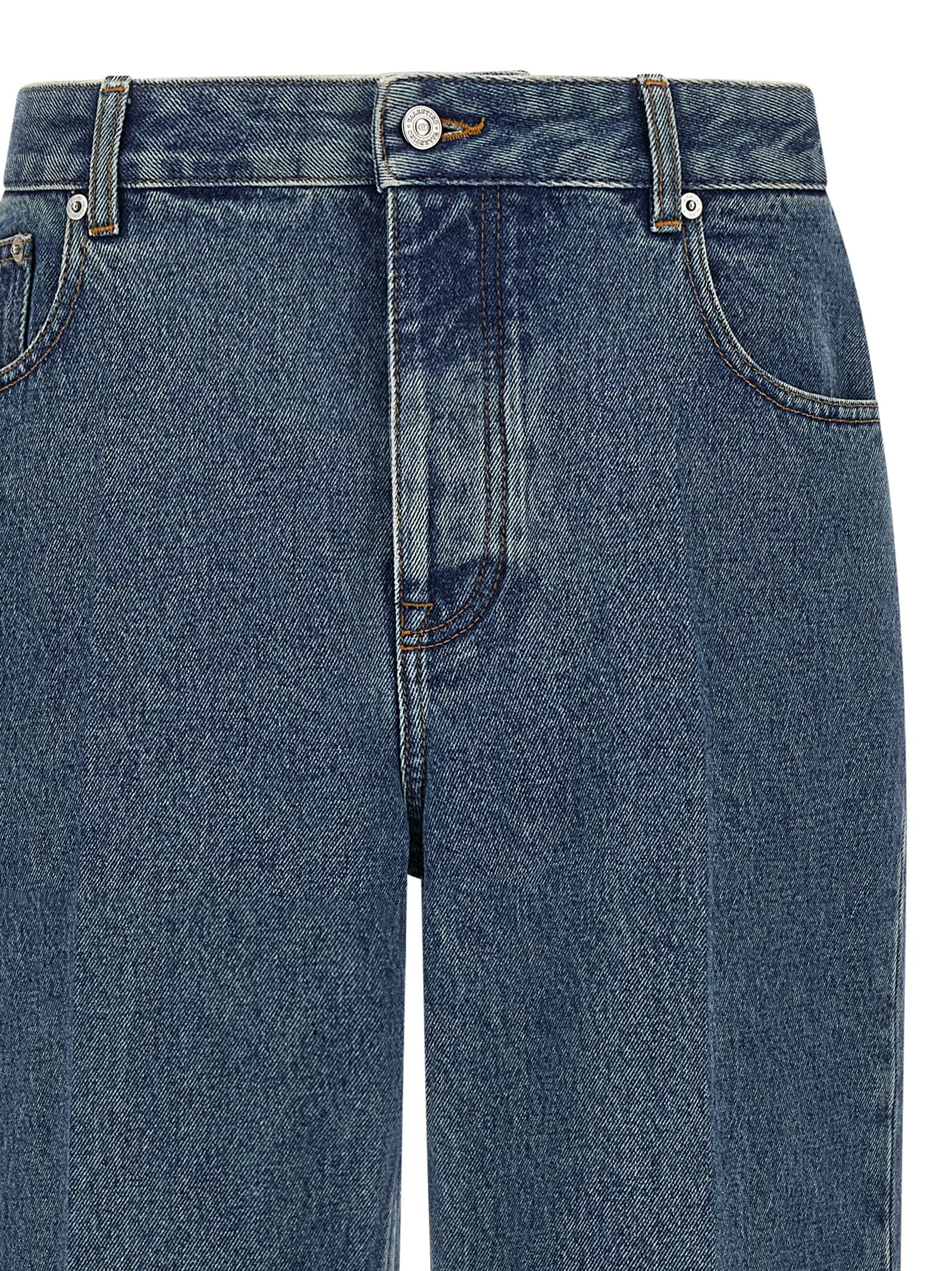 Valentino Garavani Blue Cotton Straight-Leg Men's Jeans