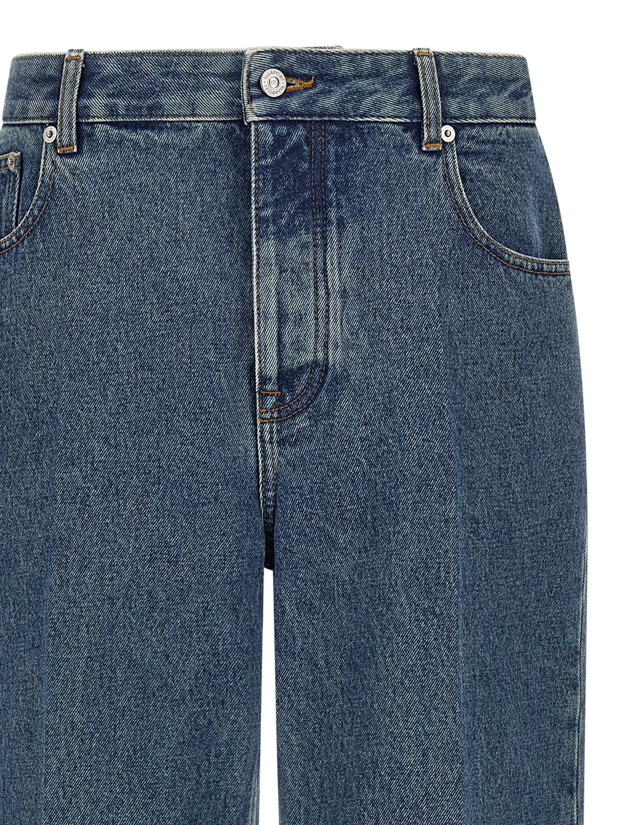 Valentino Garavani Blue Cotton Straight-Leg Men's Jeans