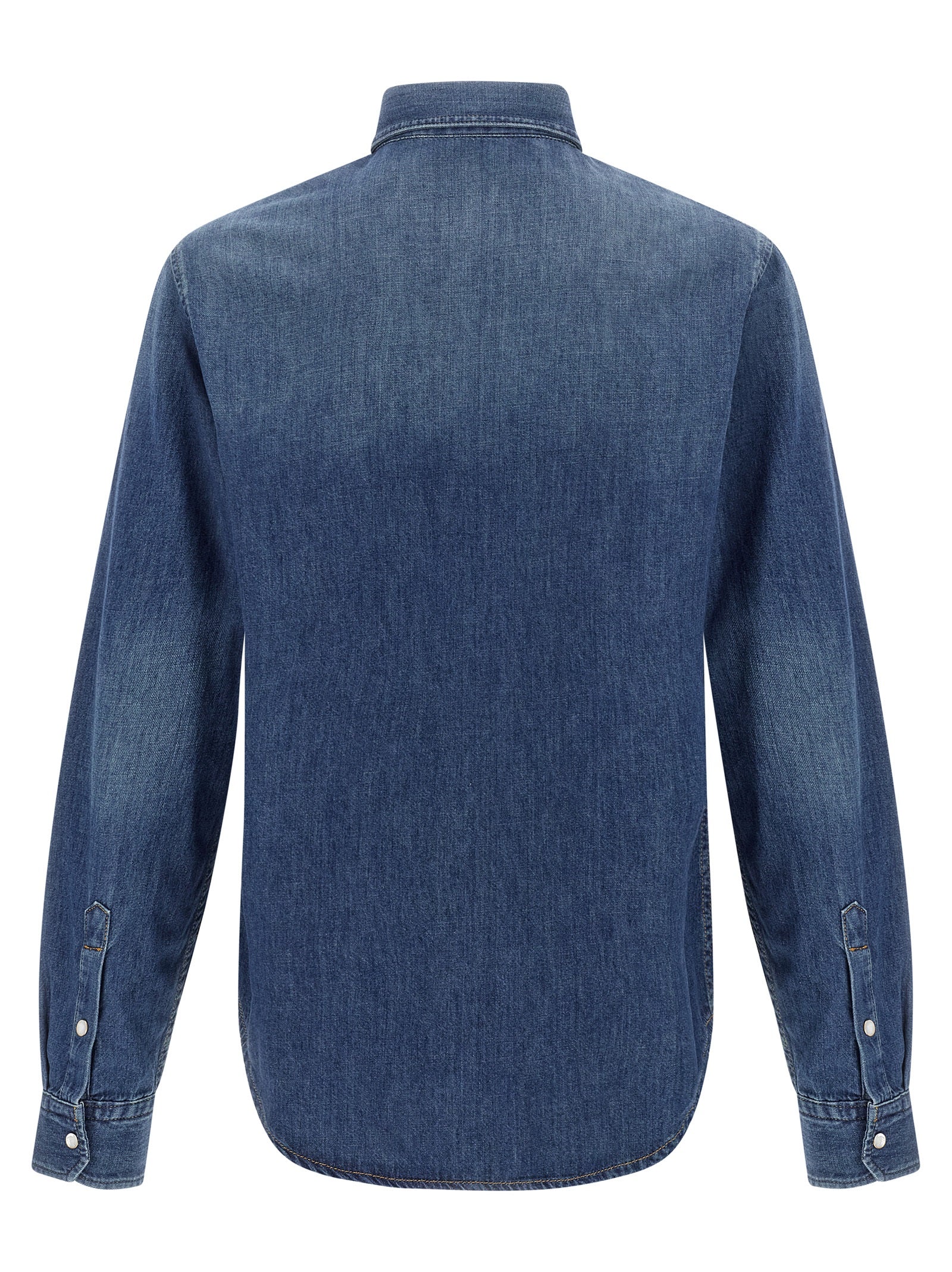Versace Blue Cotton Men's Blouse