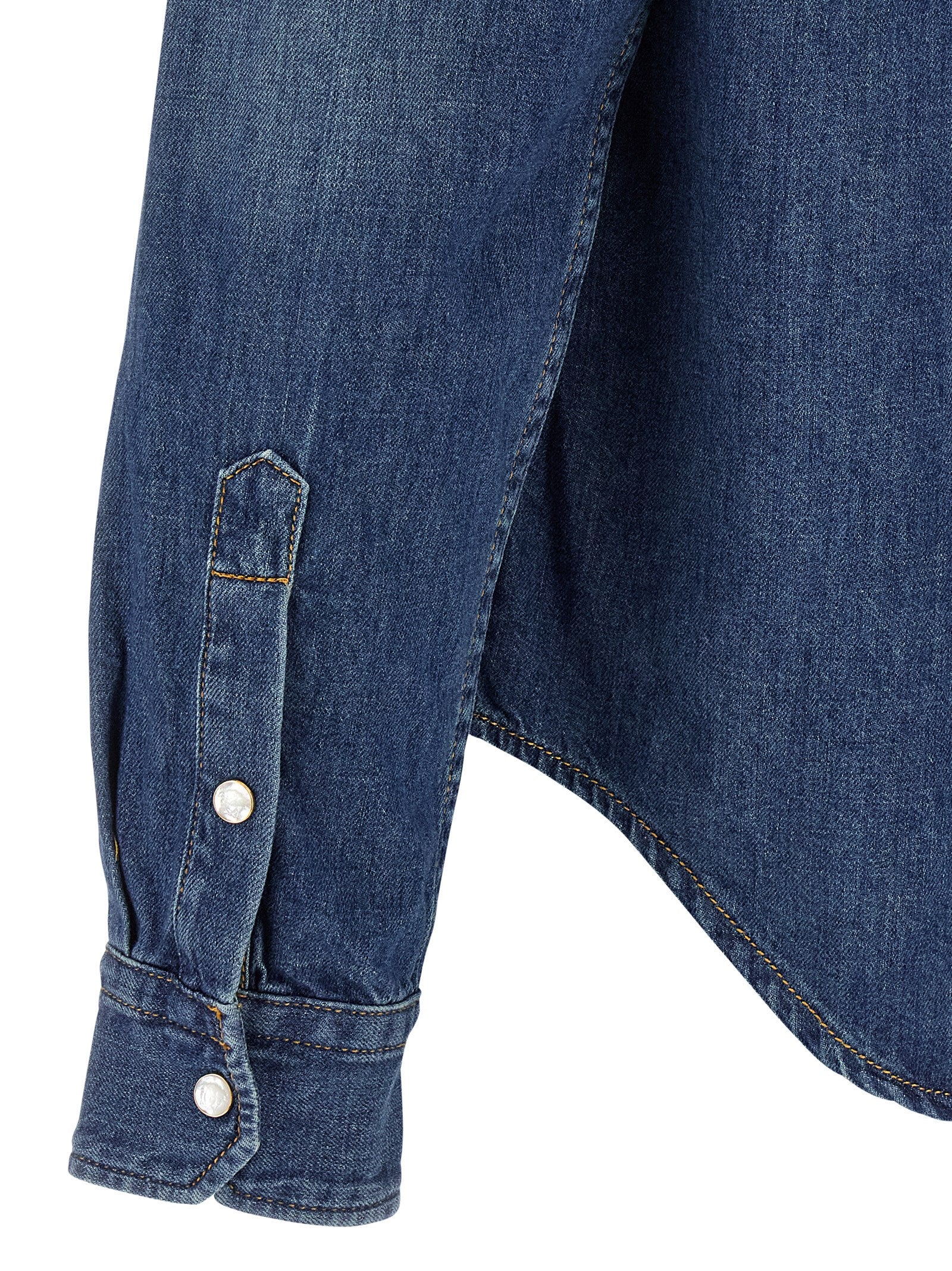 Versace Blue Cotton Men's Blouse