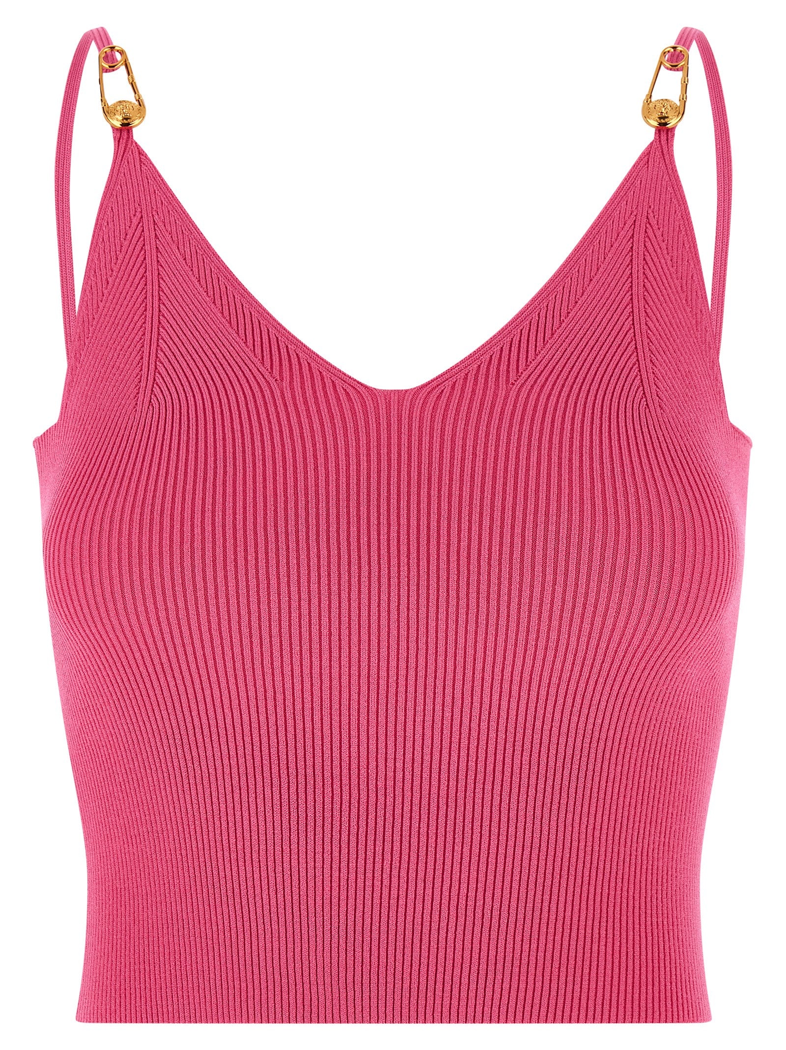 Versace Fuchsia Viscose Sleeveles Women's T-Shirt