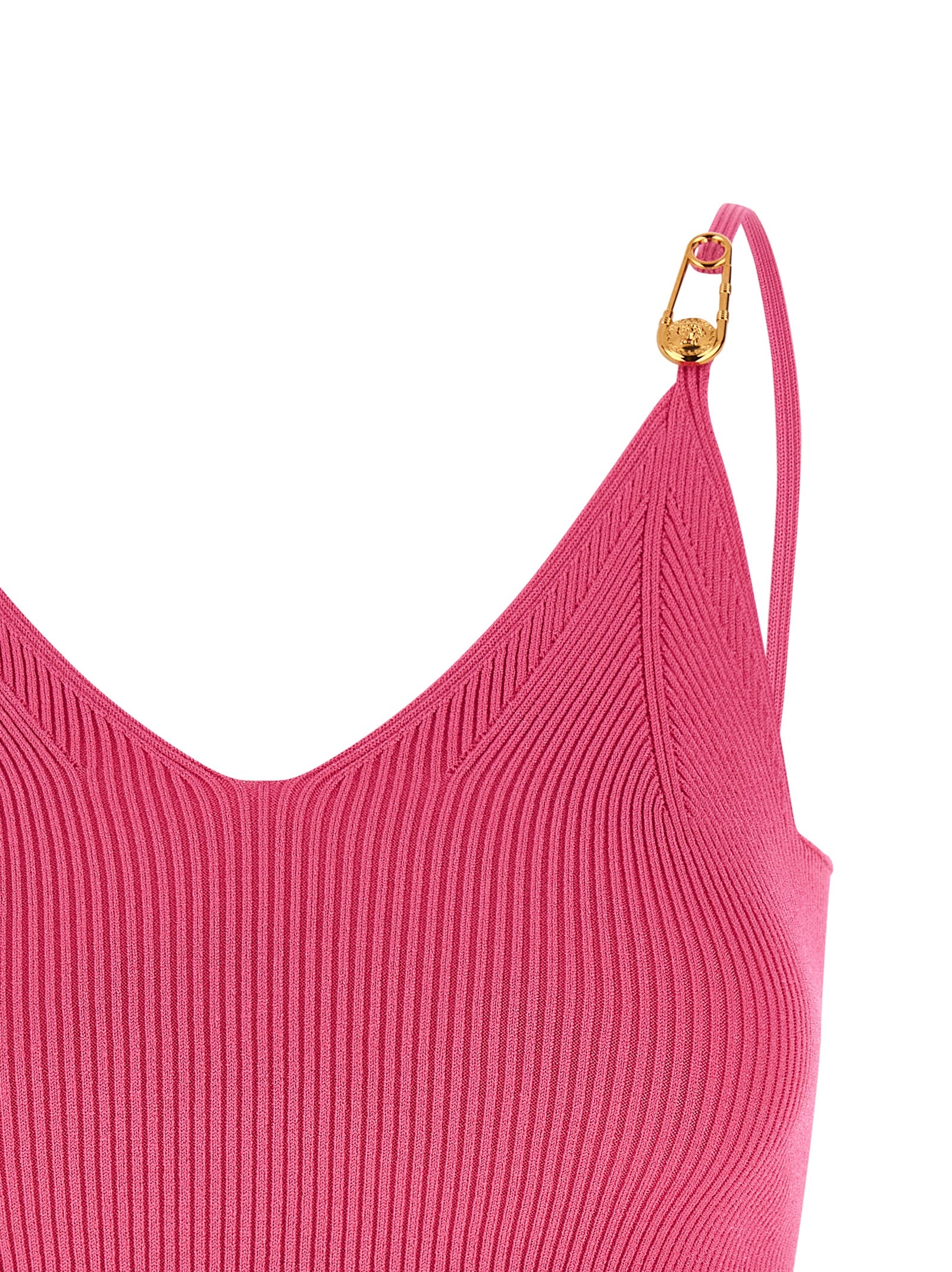 Versace Fuchsia Viscose Sleeveles Women's T-Shirt