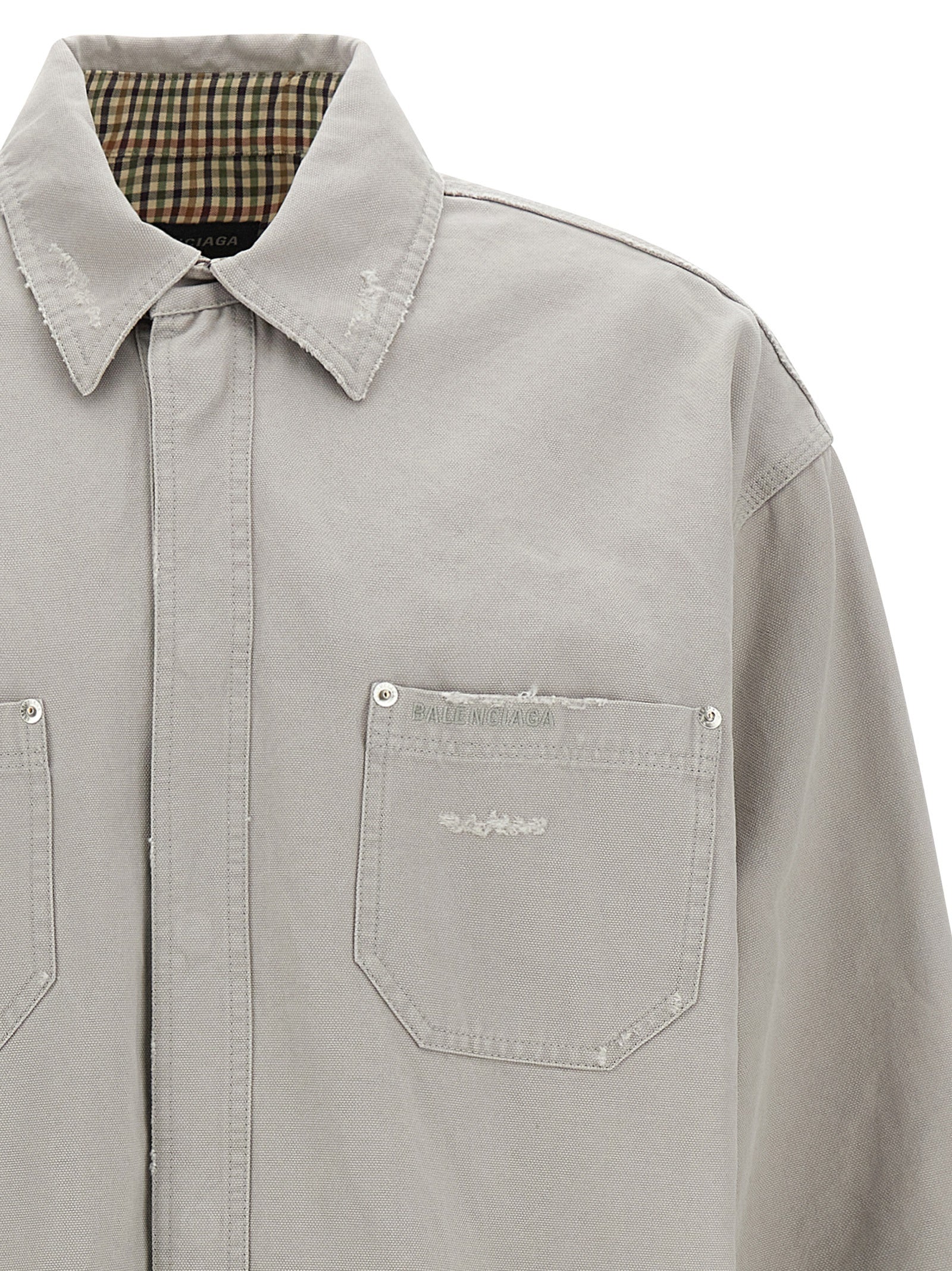 Balenciaga Gray Cotton Men's Blouse