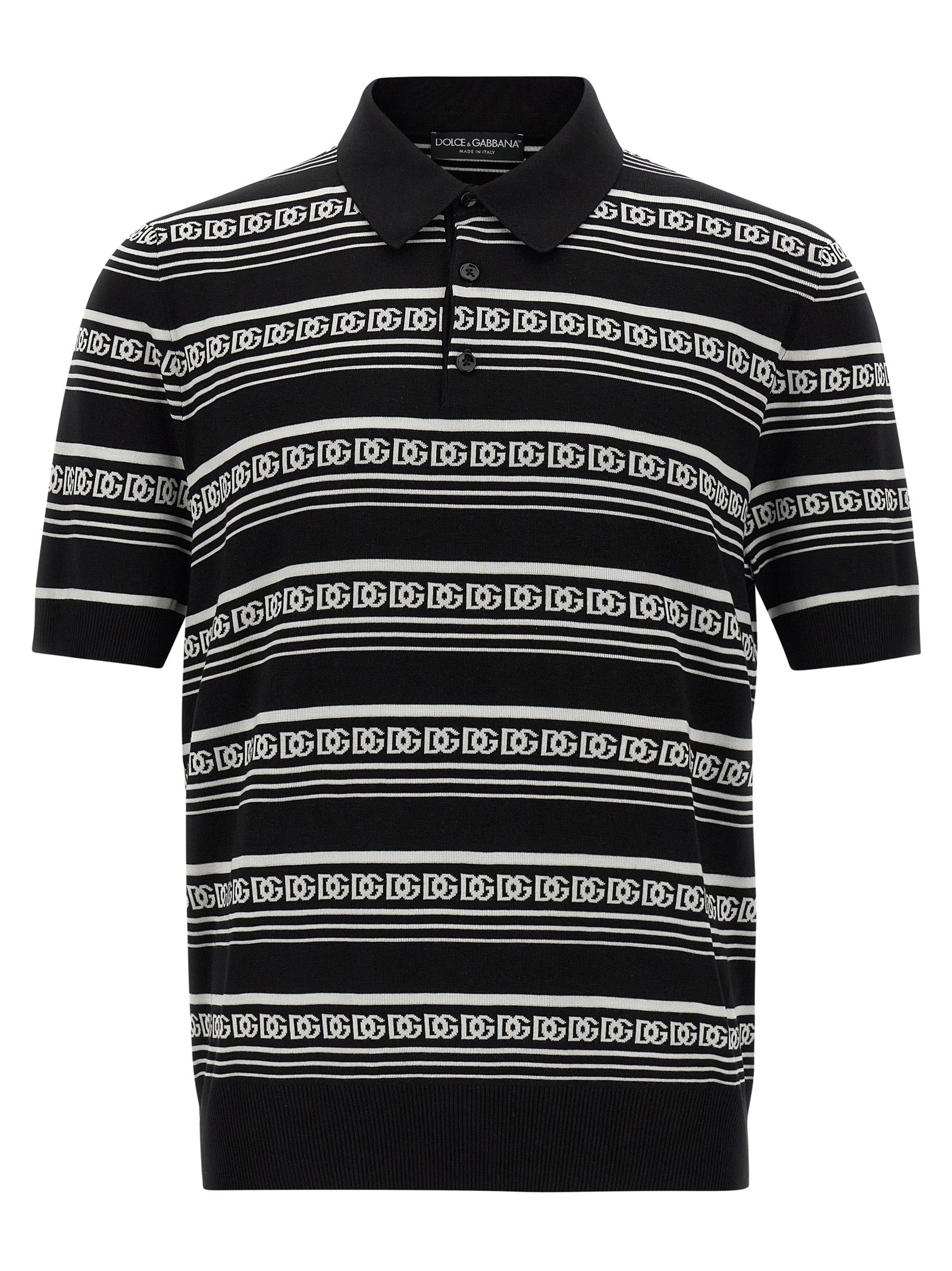 Dolce & Gabbana Bicolor Silk Polo Men's Shirt