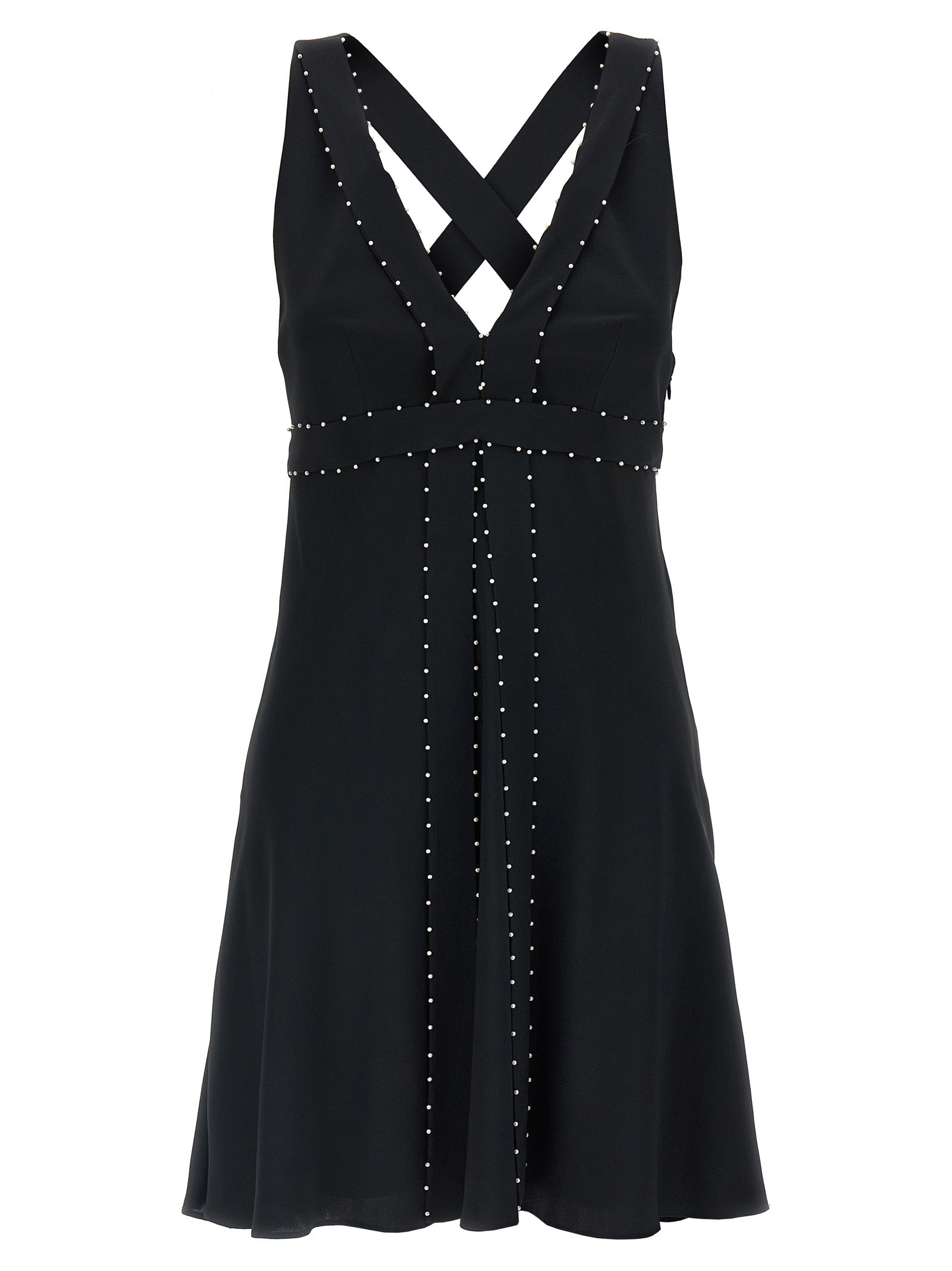 Giovanni Bedin Black Acetate Short Women's Dress