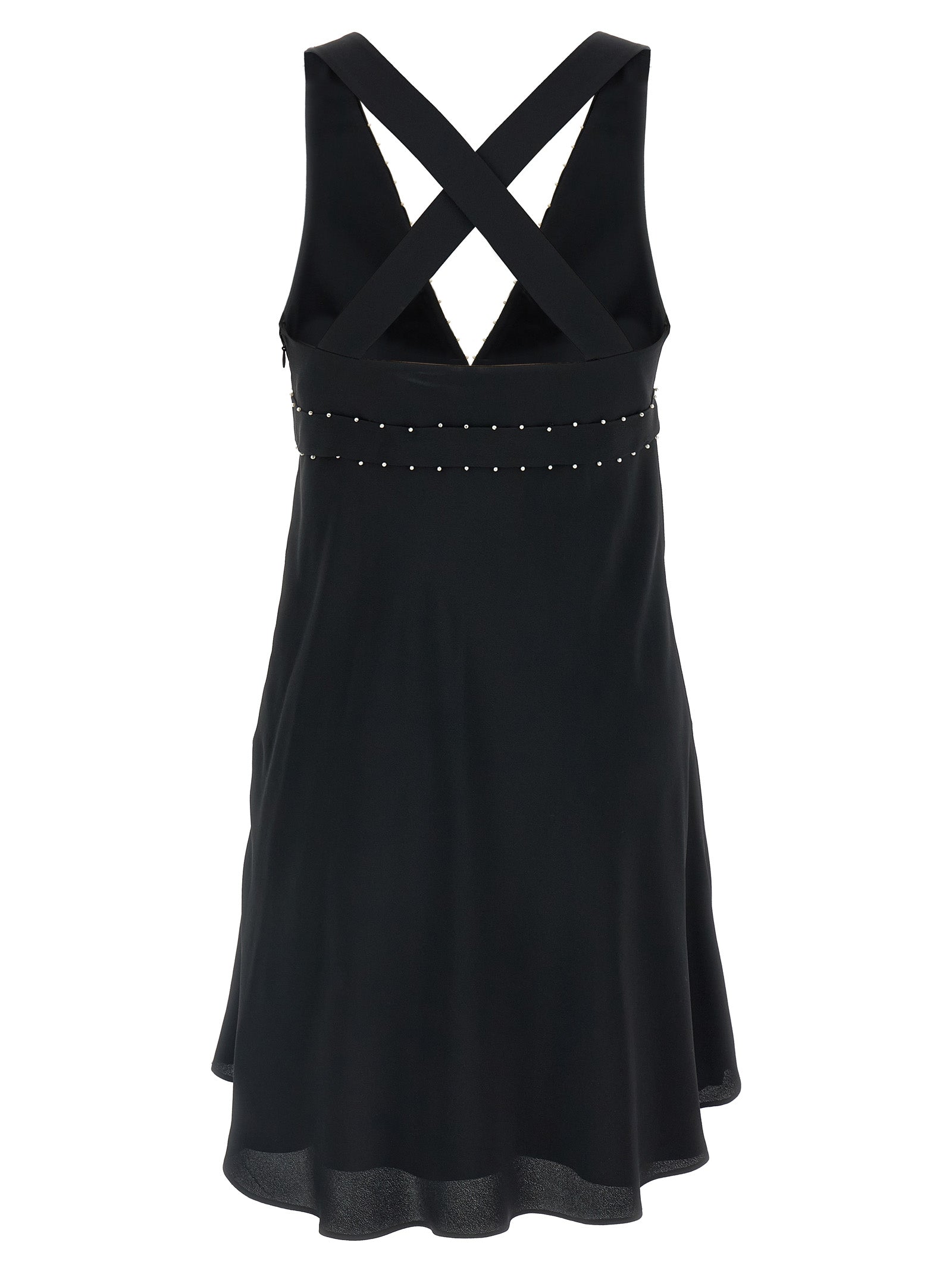 Giovanni Bedin Black Acetate Short Women's Dress