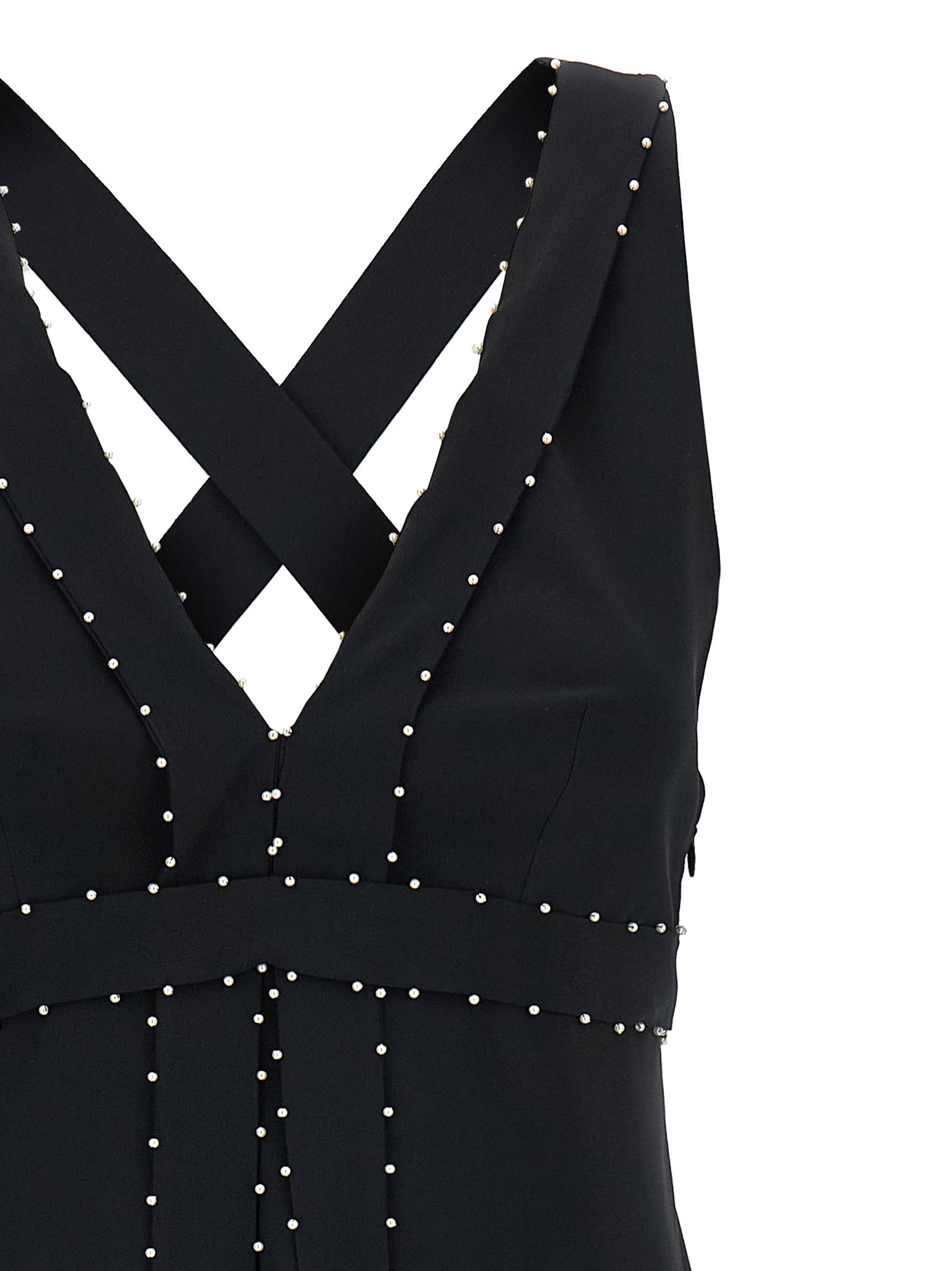 Giovanni Bedin Black Acetate Short Women's Dress