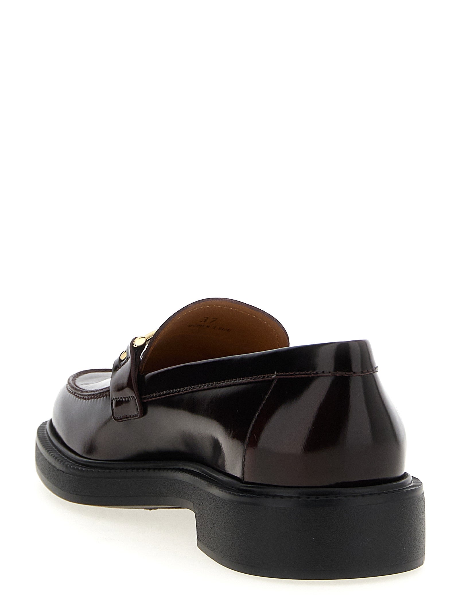 Tod's Bordeaux Calfskin Slip-On Women's Loafers